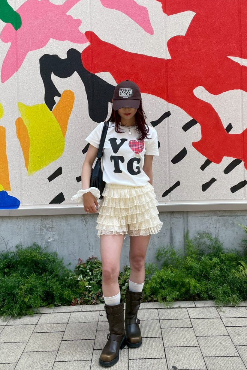 レタリングハートプリントTシャツ NA10609