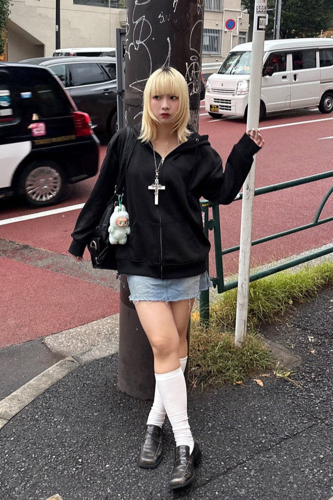 シンプルジップパーカー NA10056