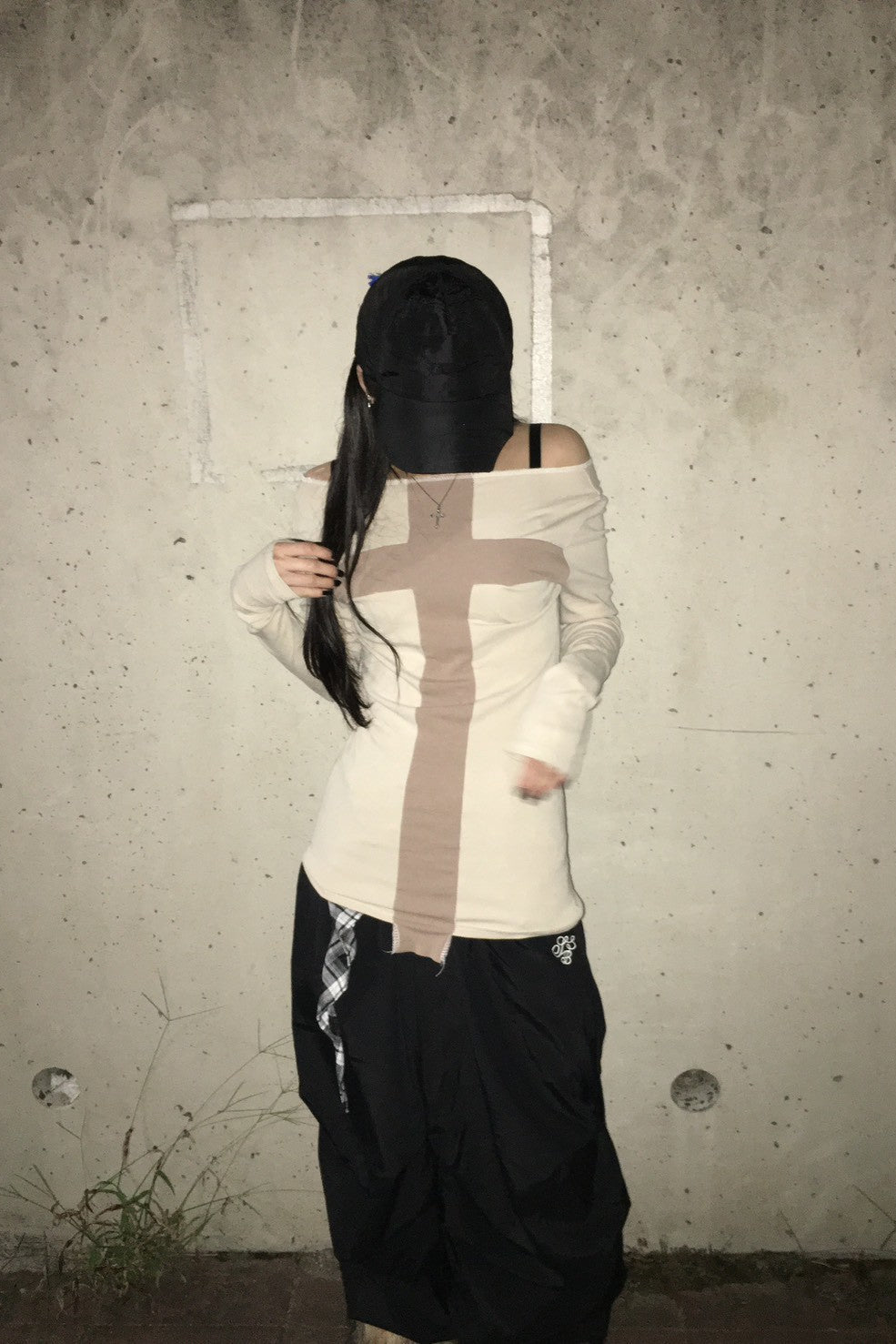 クロスオフショルダートップス NA10178