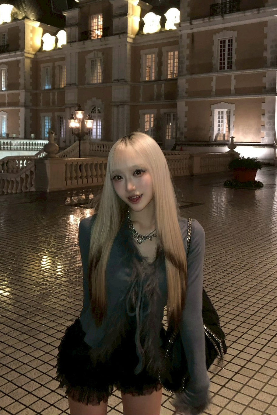 ファーネックカーディガンNA10059