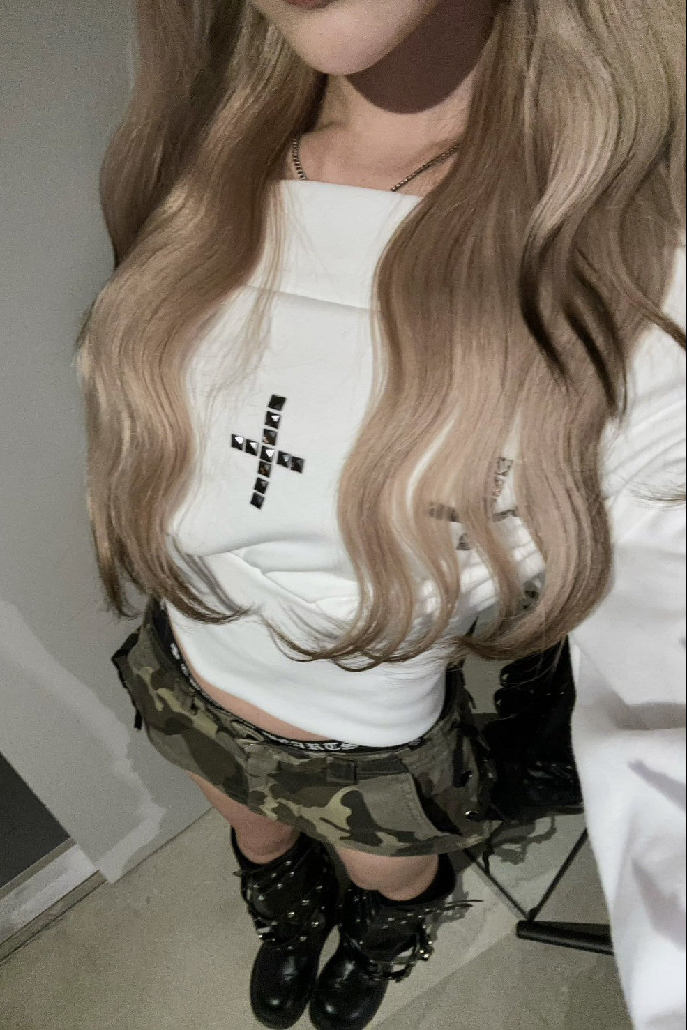 オフショルダークロストップス NA10062