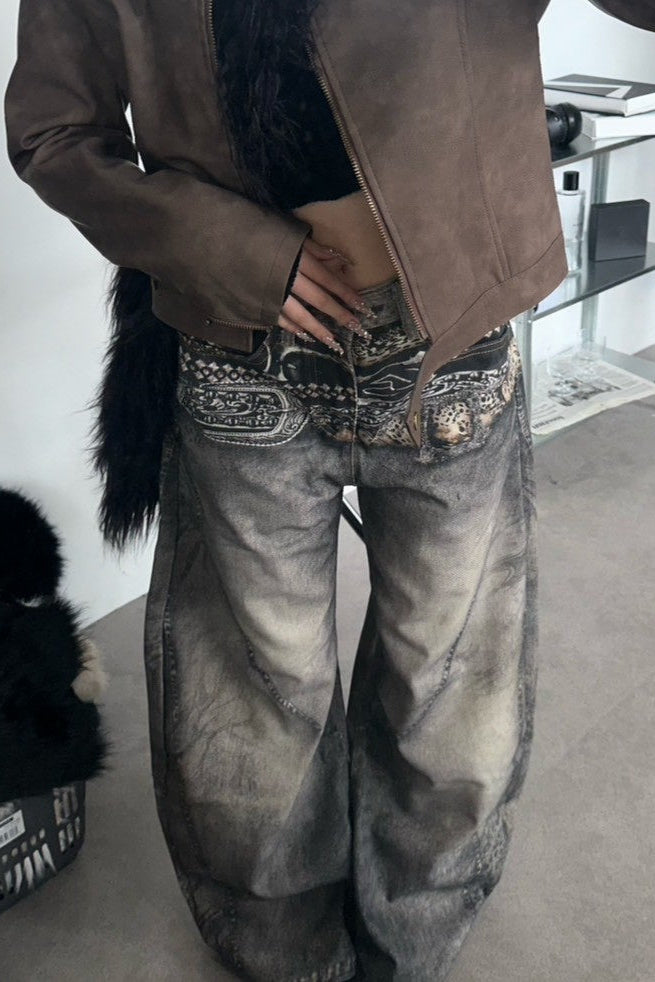 デザインワイドビンテージデニム NA10061