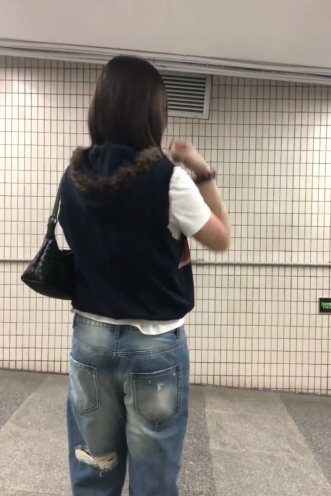 ユニオンジャック ファー付きジップベスト NA10956