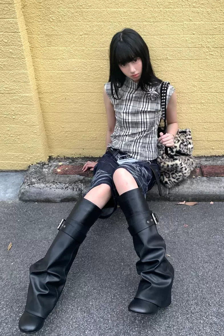 レトロチェックノースリーブ NA10579
