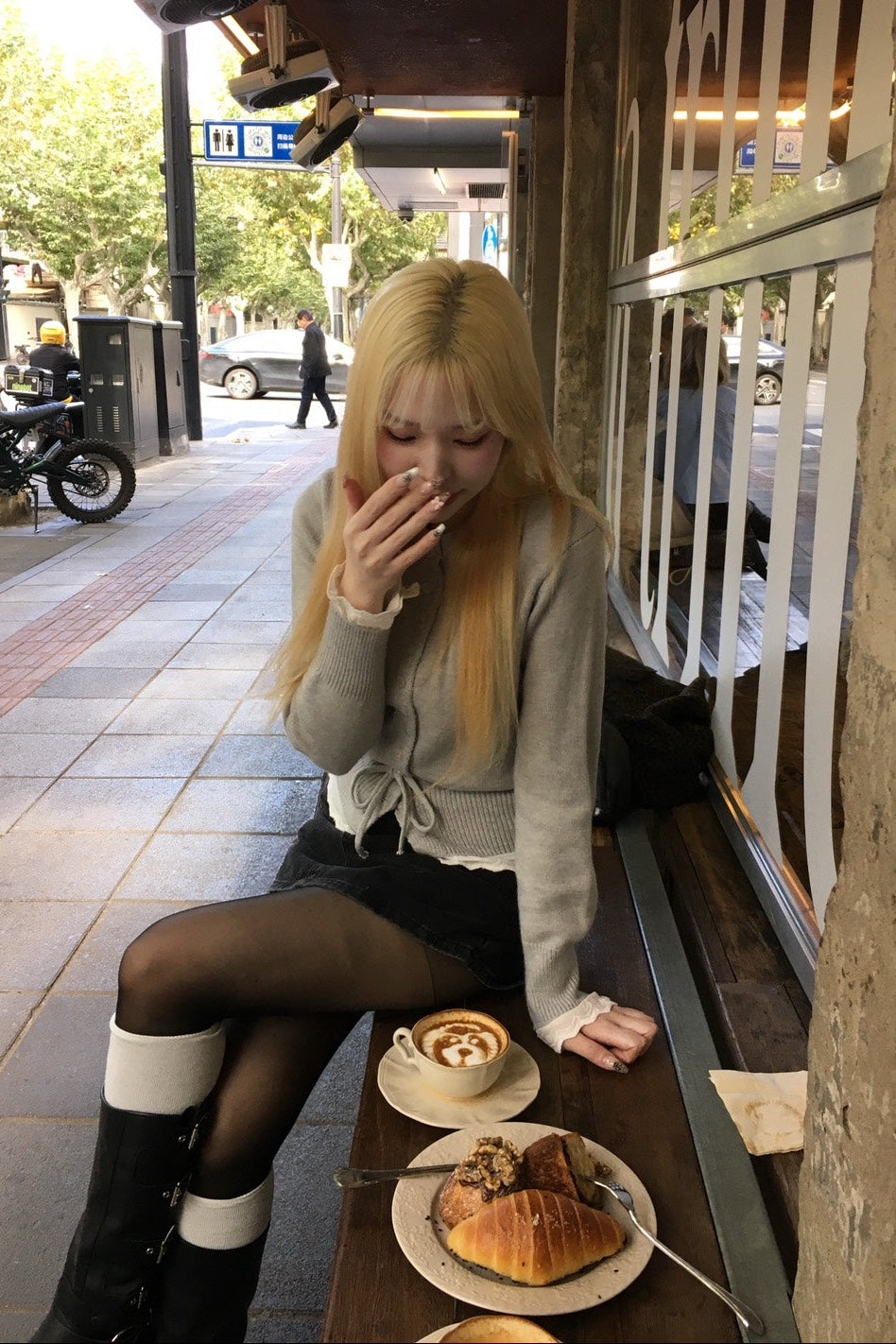 レースフリルニットカーディガン NA10148