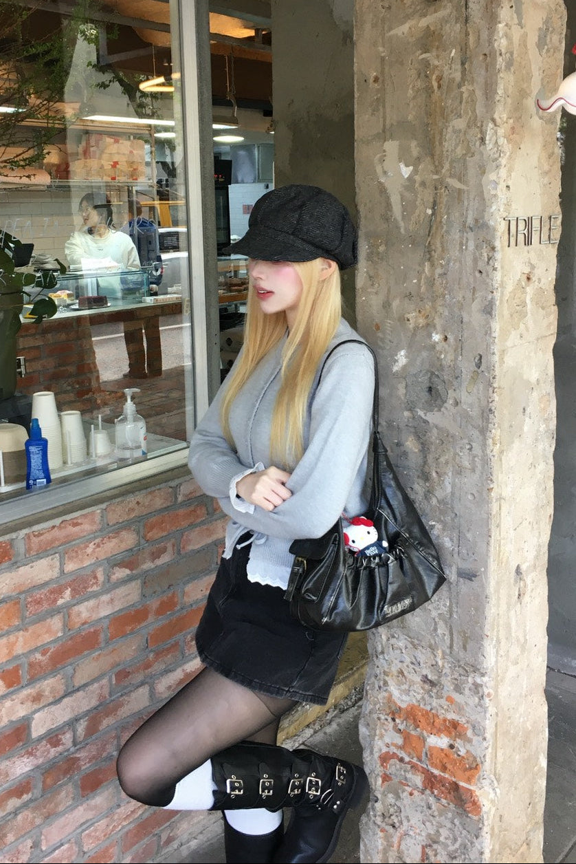 レースフリルニットカーディガン NA10148