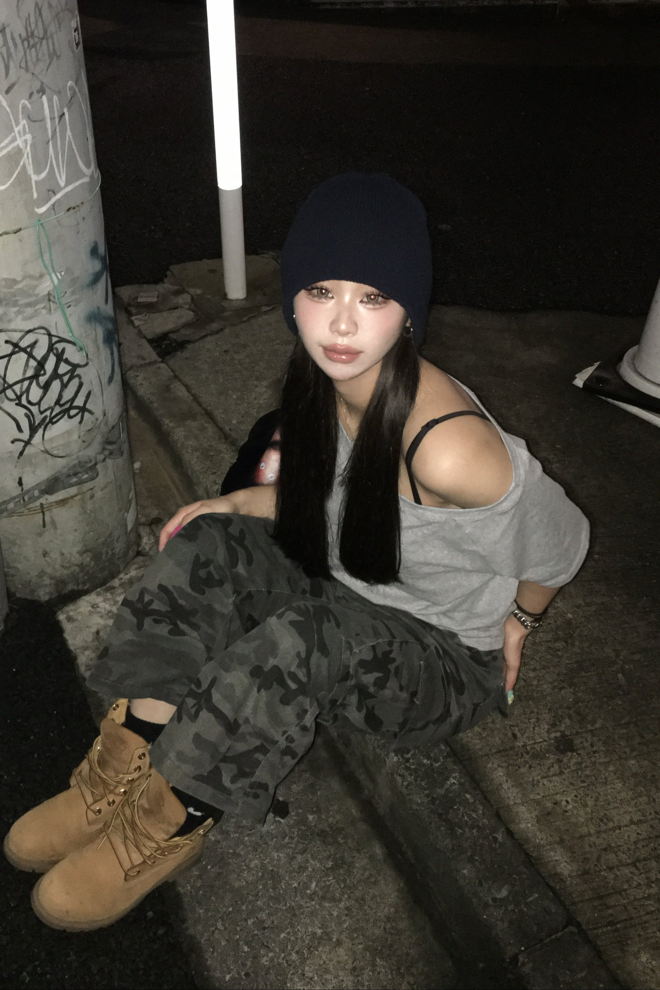 ワンショルダーラグランスリーブTシャツ NA10978