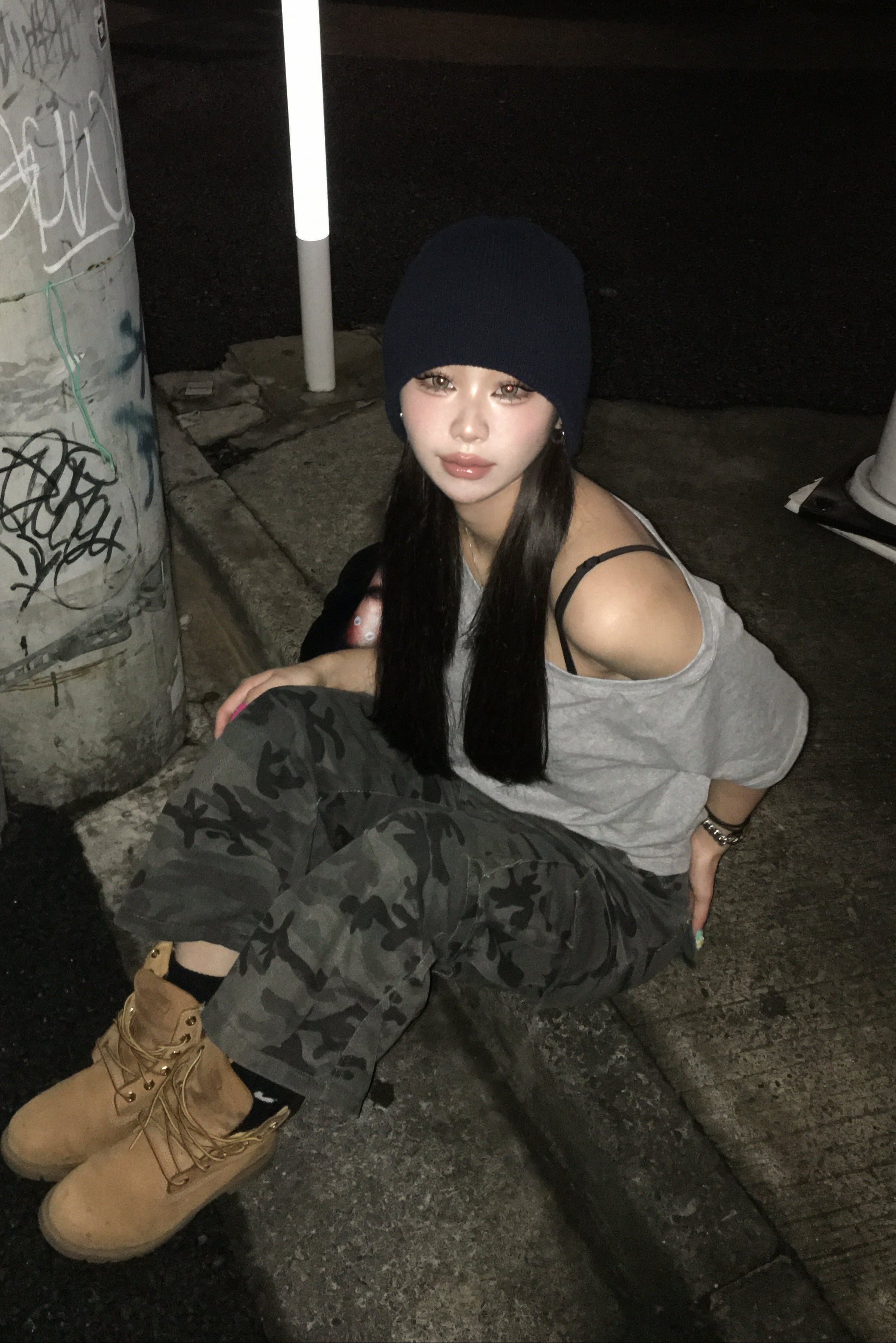 ワンショルダーラグランスリーブTシャツ NA10978