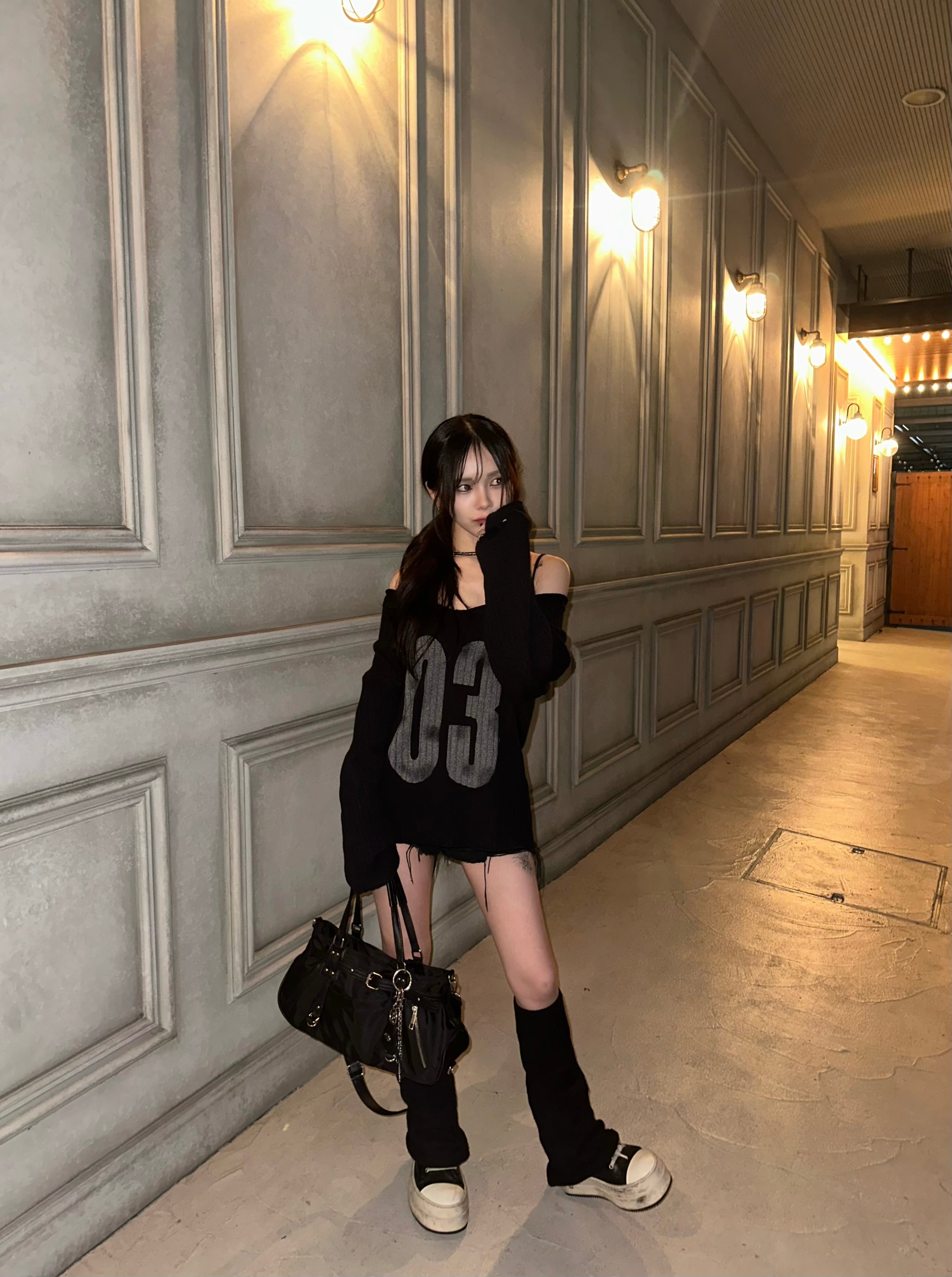 レザージッパーショルダーバッグ NA10176