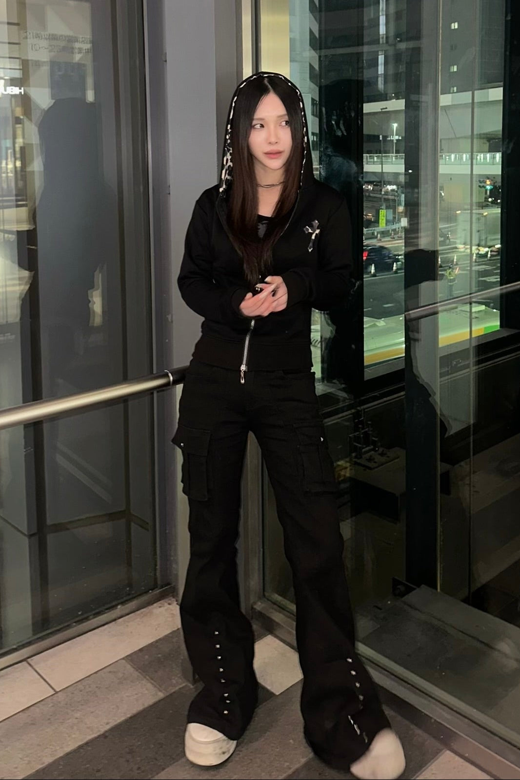 レオパードスリムパーカー NA10193