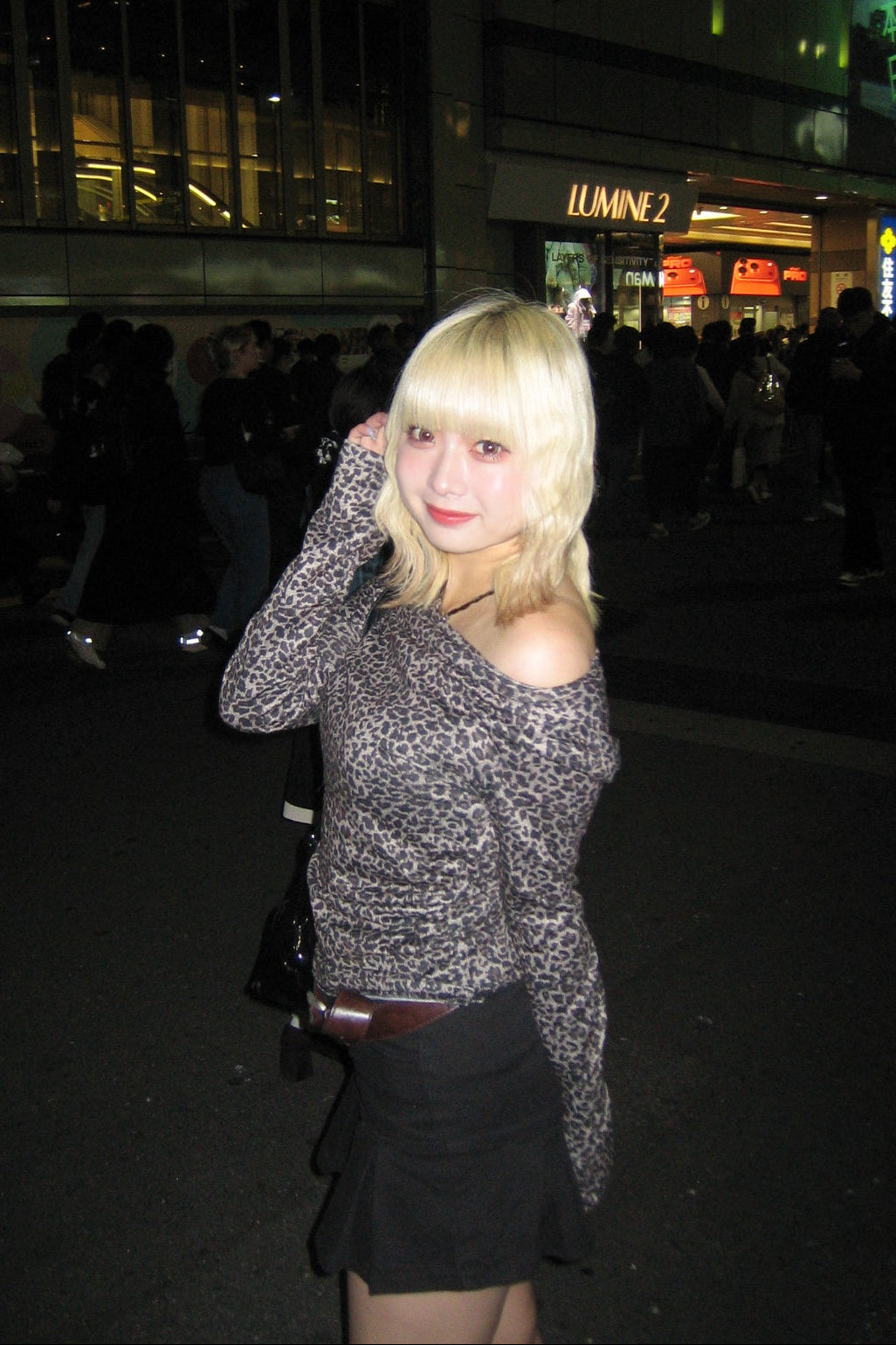 レオパードワンショルダートップス NA10082