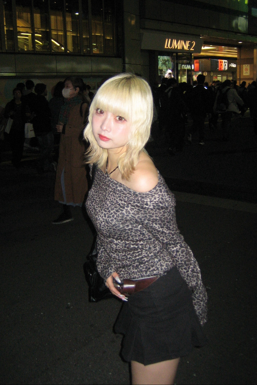 レオパードワンショルダートップス NA10082