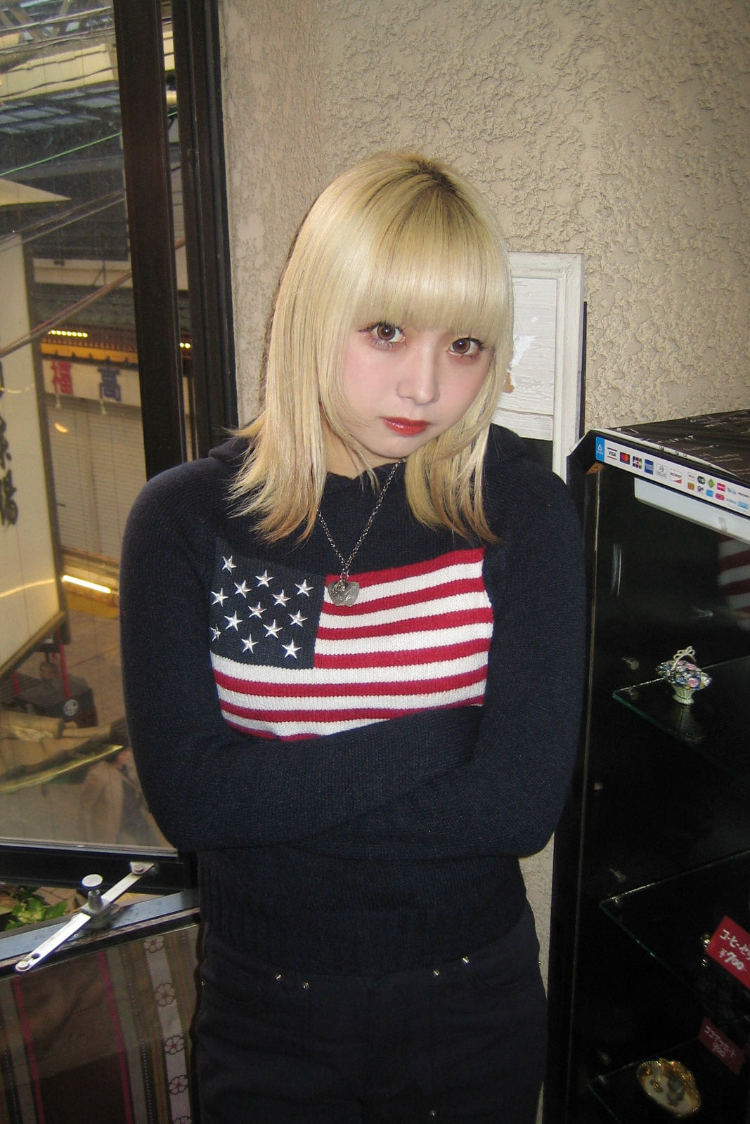 フラッグクロップドニット NA10080