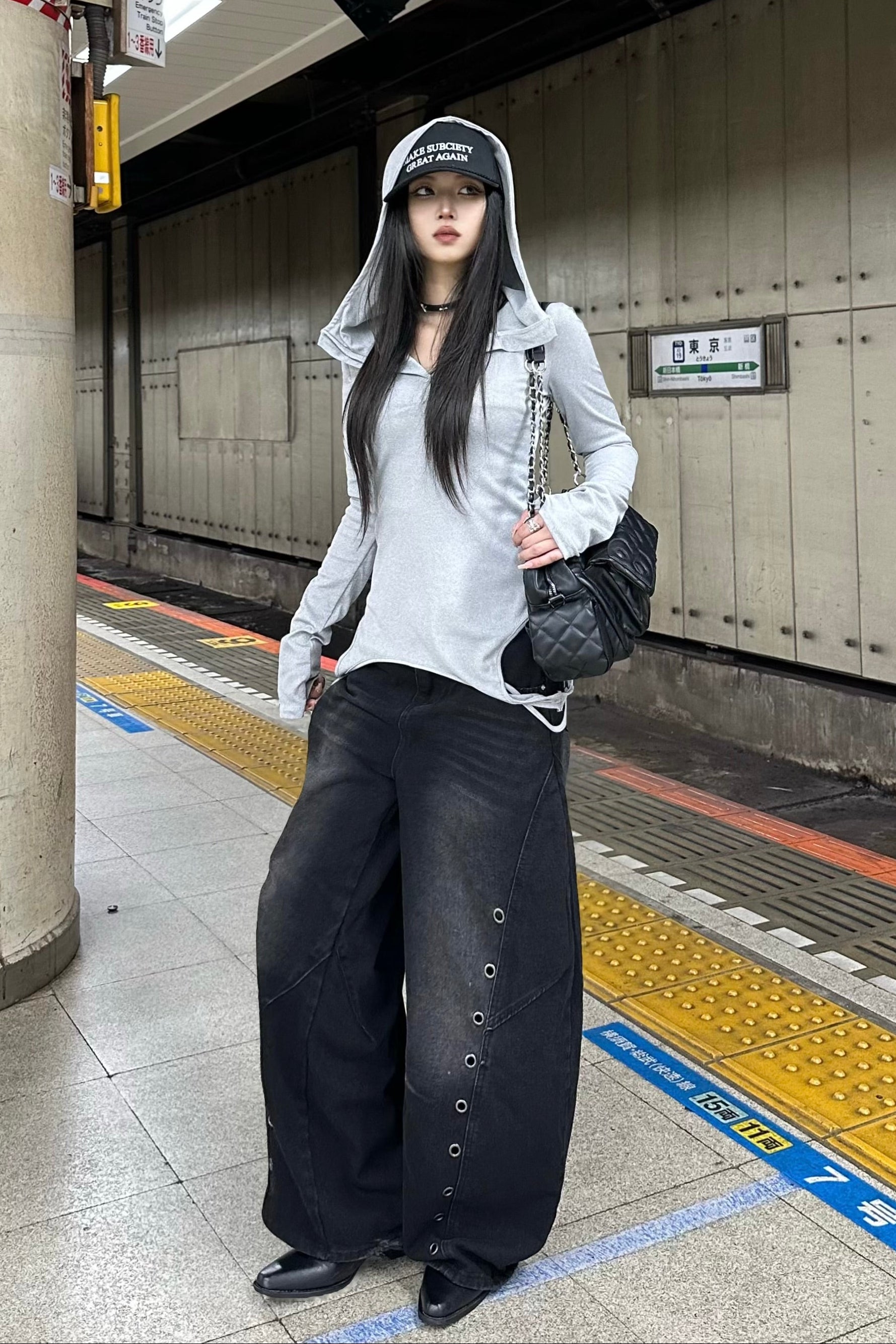 シルバーサークルワイドパンツ NA10433