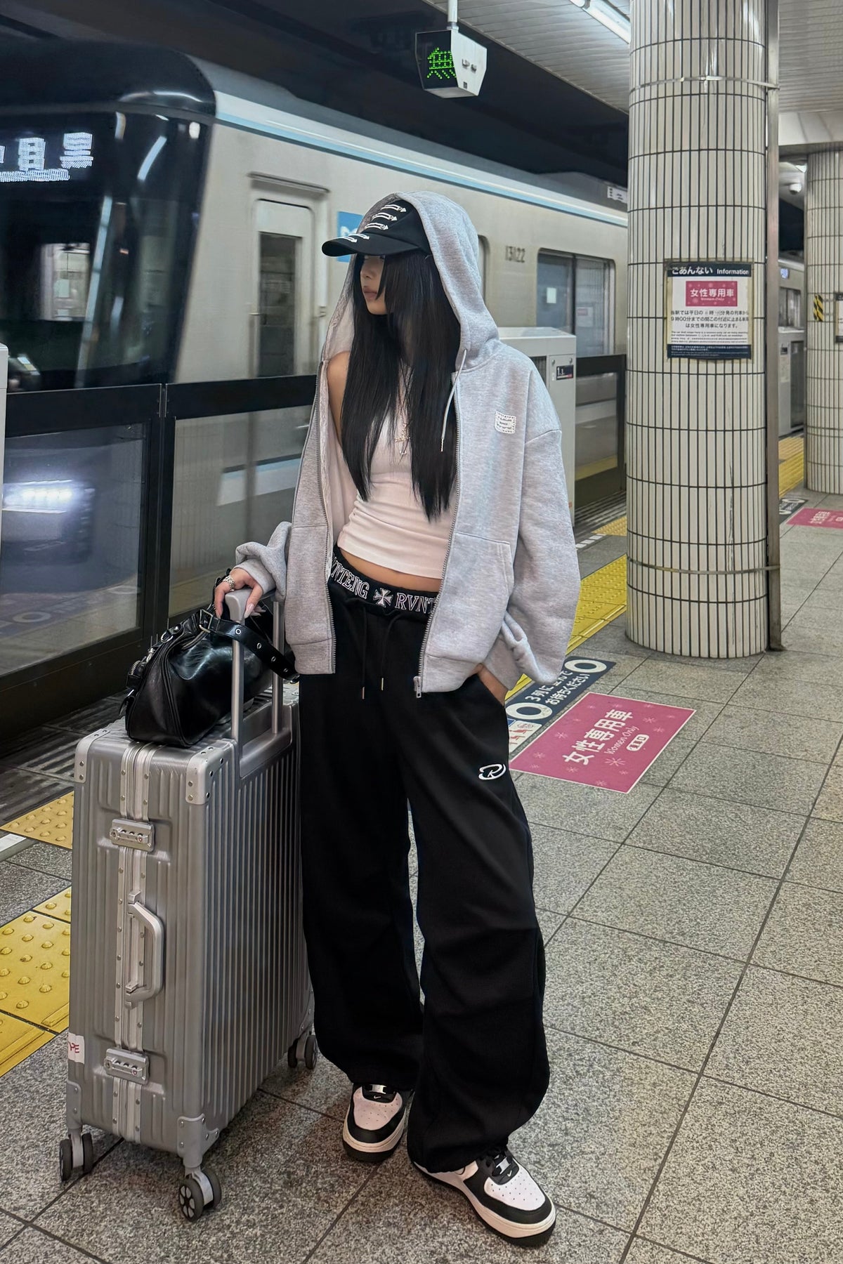 ウエストロゴワイドスウェットパンツ NA11047