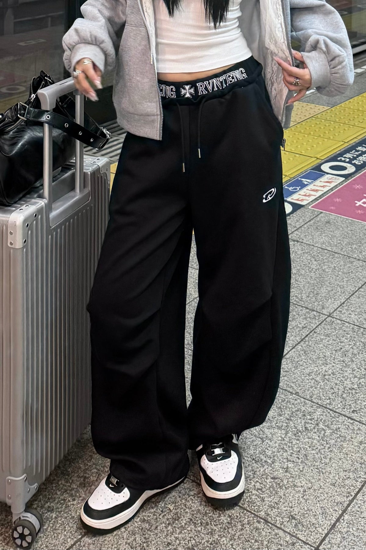 ウエストロゴワイドスウェットパンツ NA11047