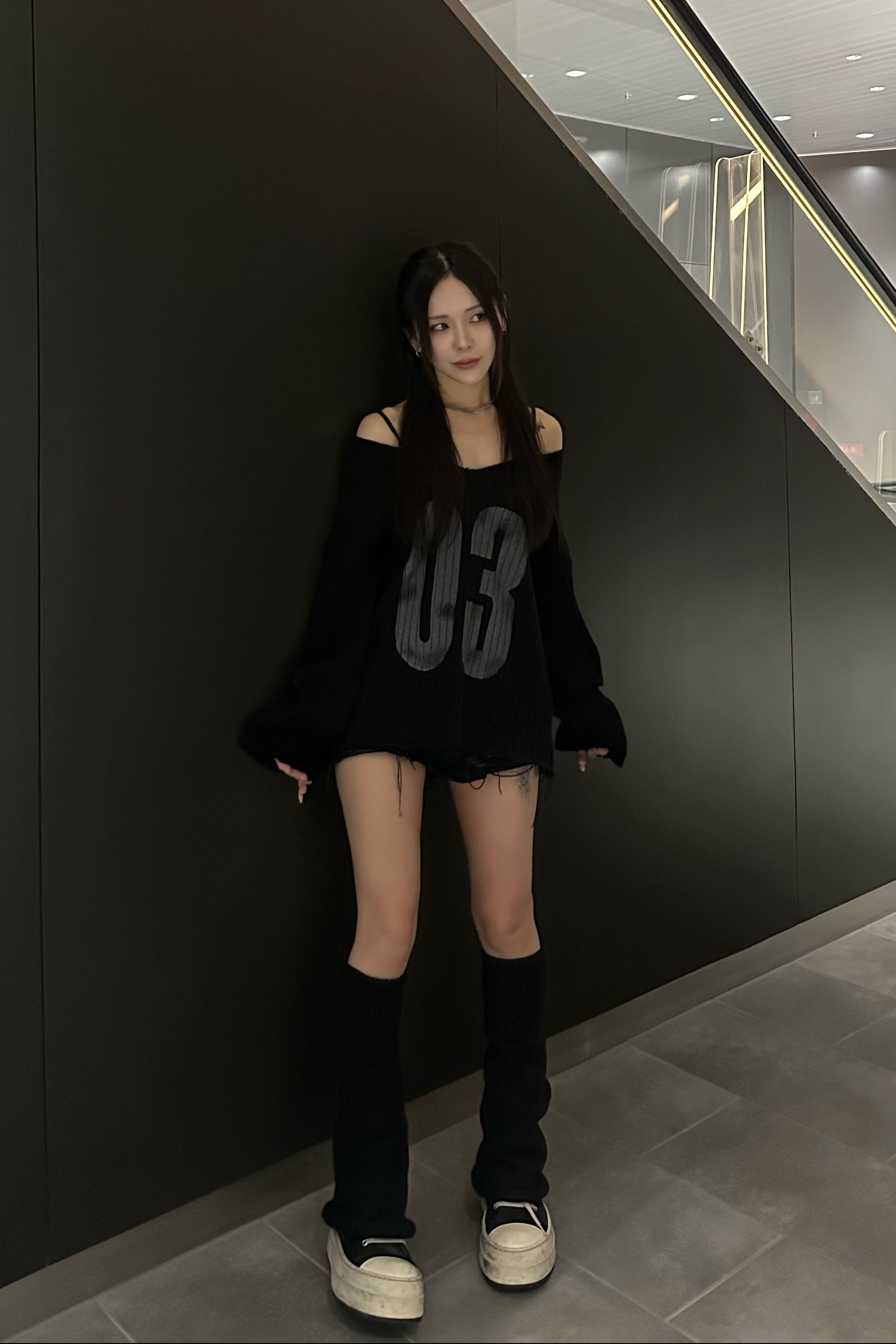 オフショルナンバリングニット NA10210