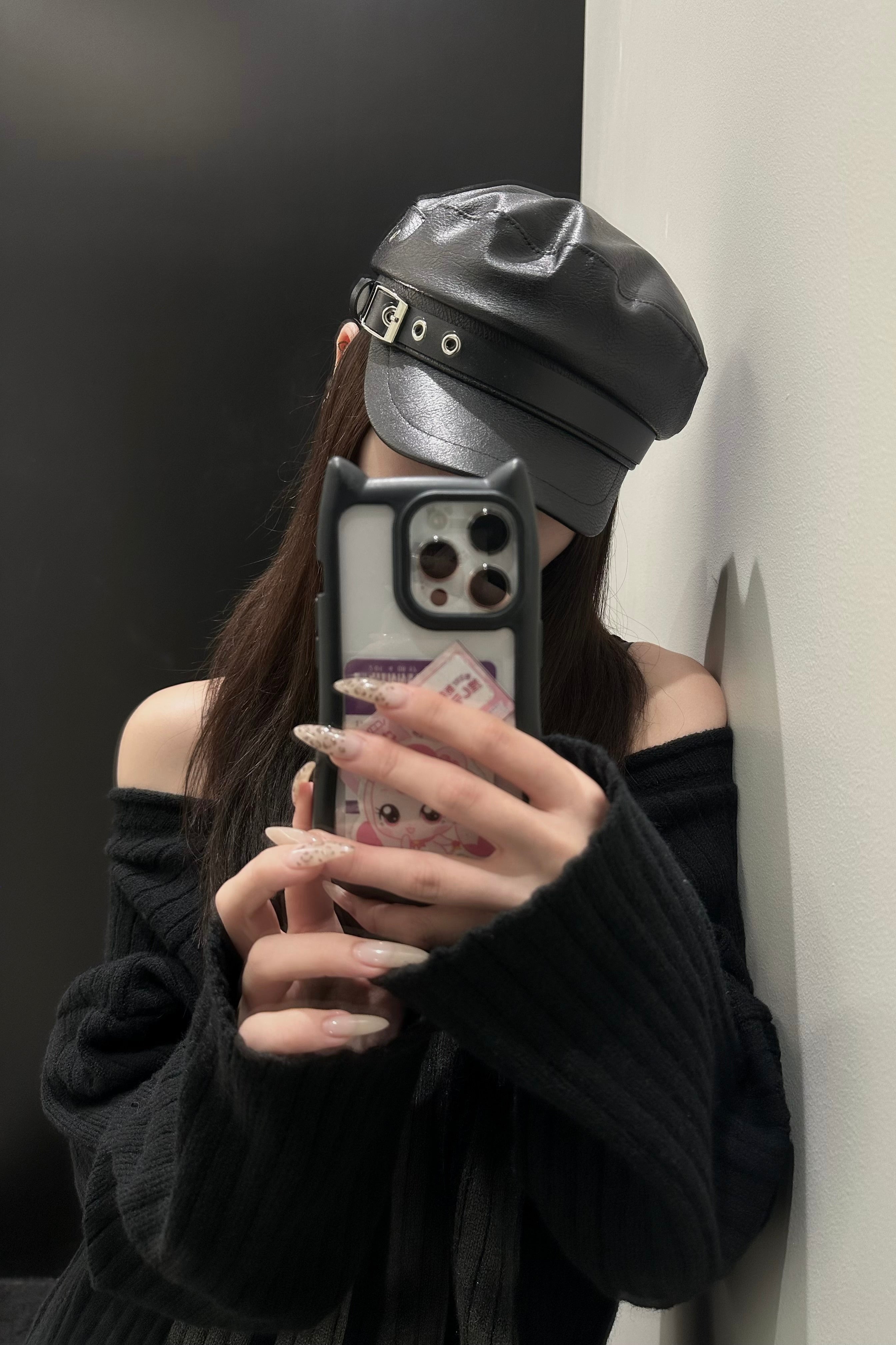 レザーデザインキャスケット NA10212