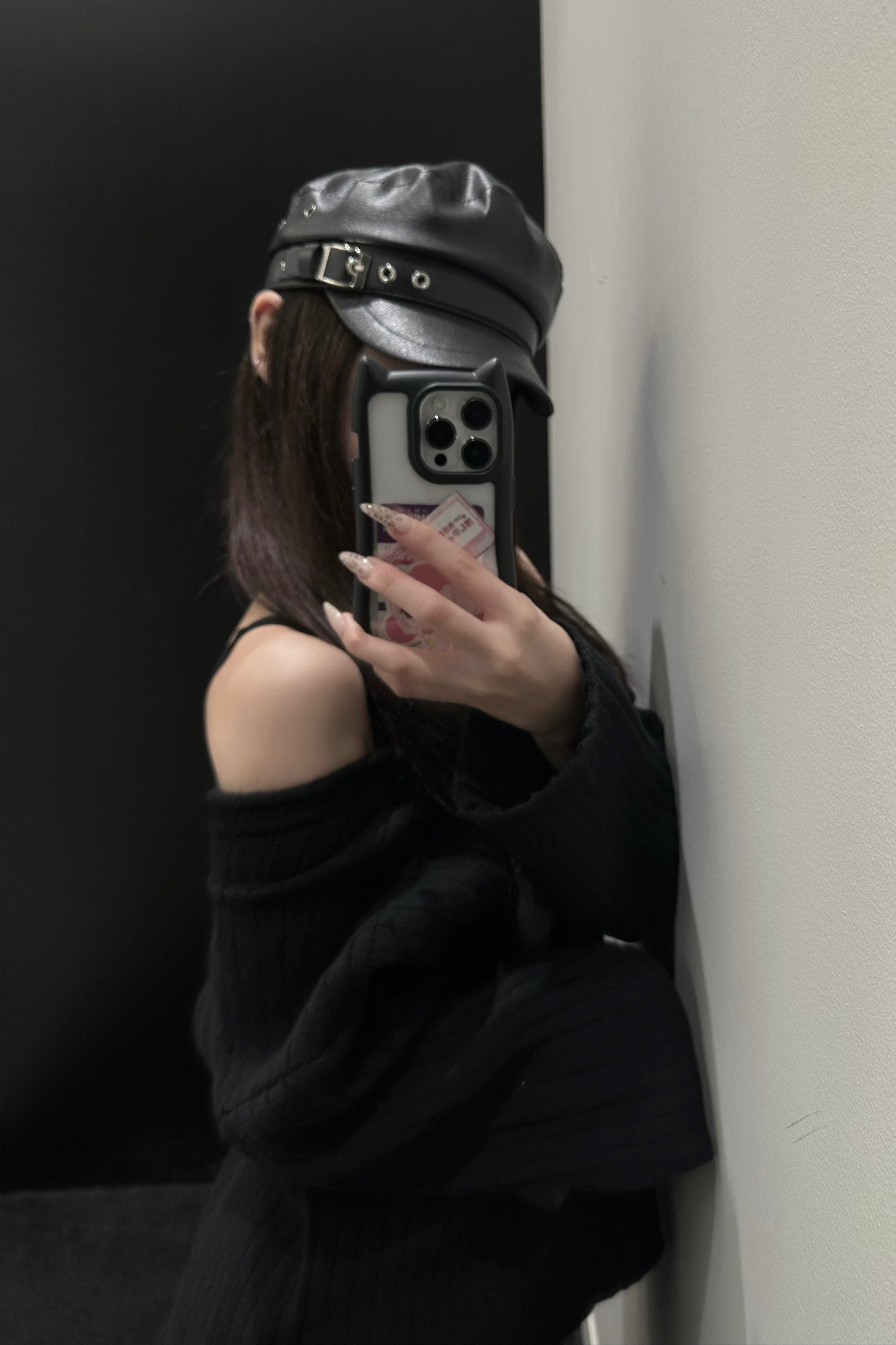 レザーデザインキャスケット NA10212