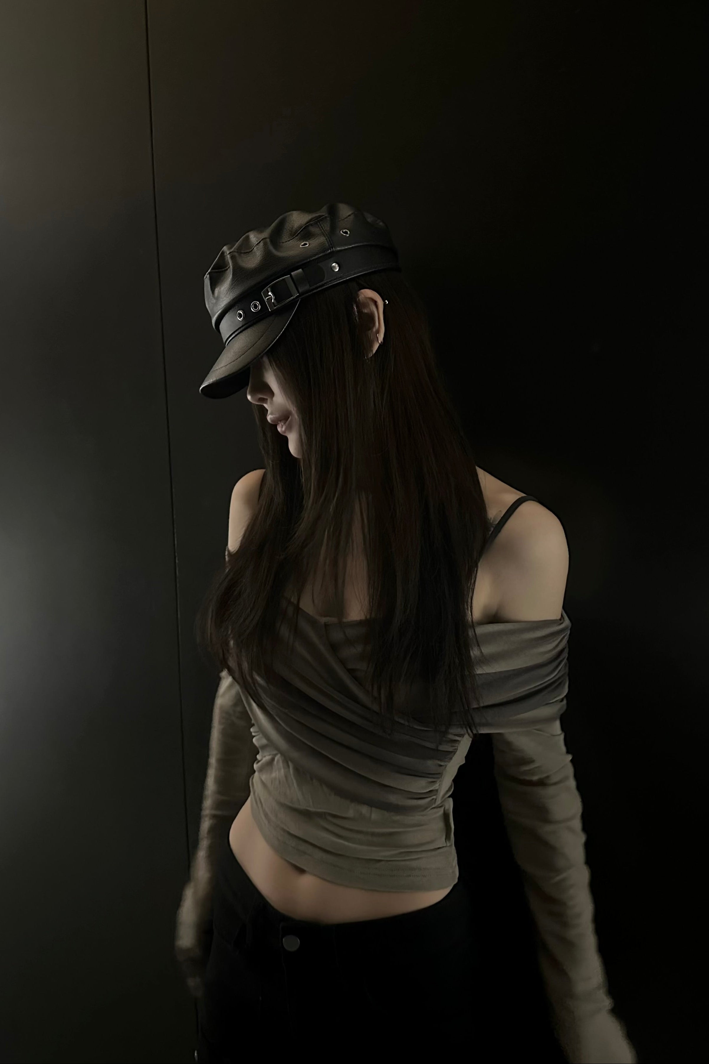 レザーデザインキャスケット NA10212