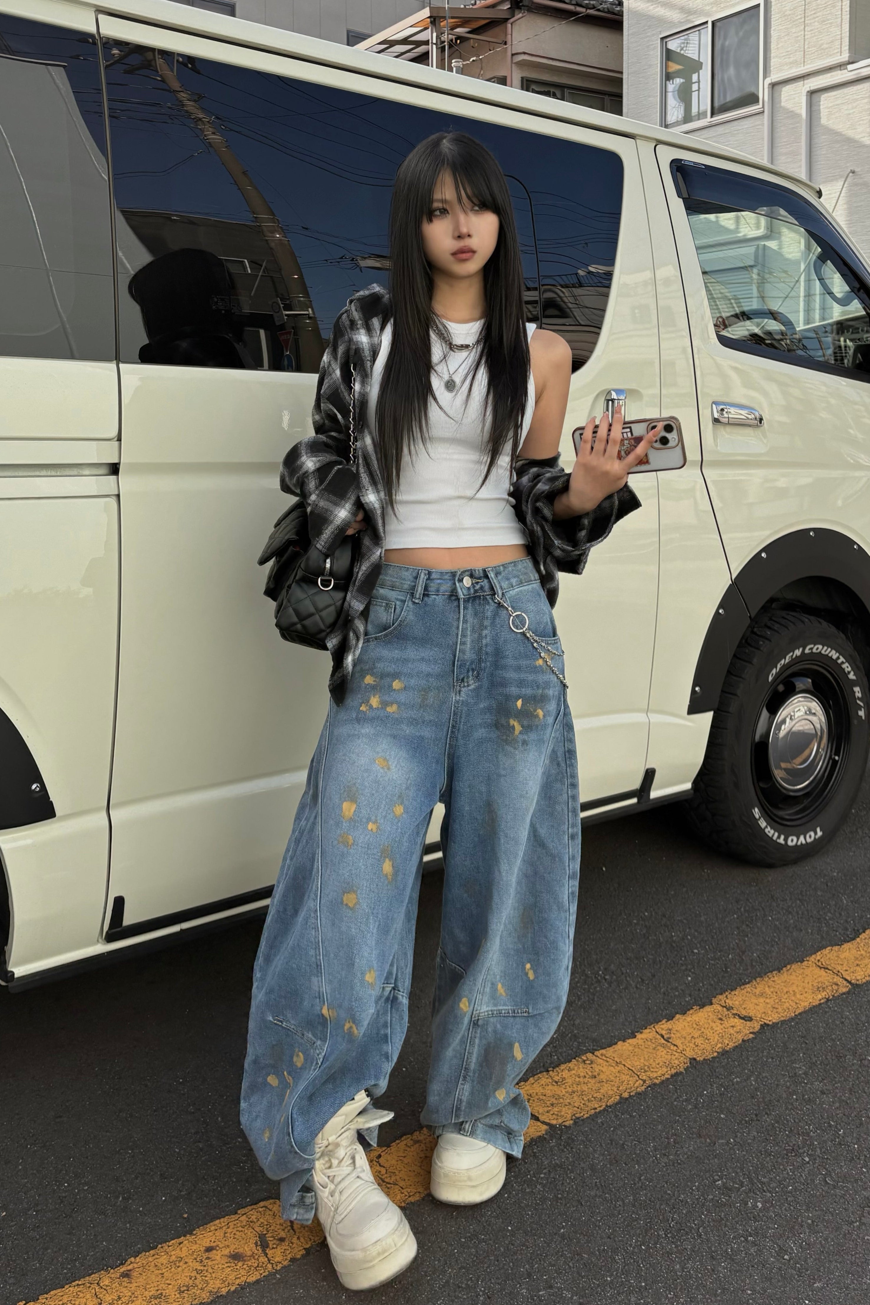 ヴィンテージデザインデニムパンツ NA10427
