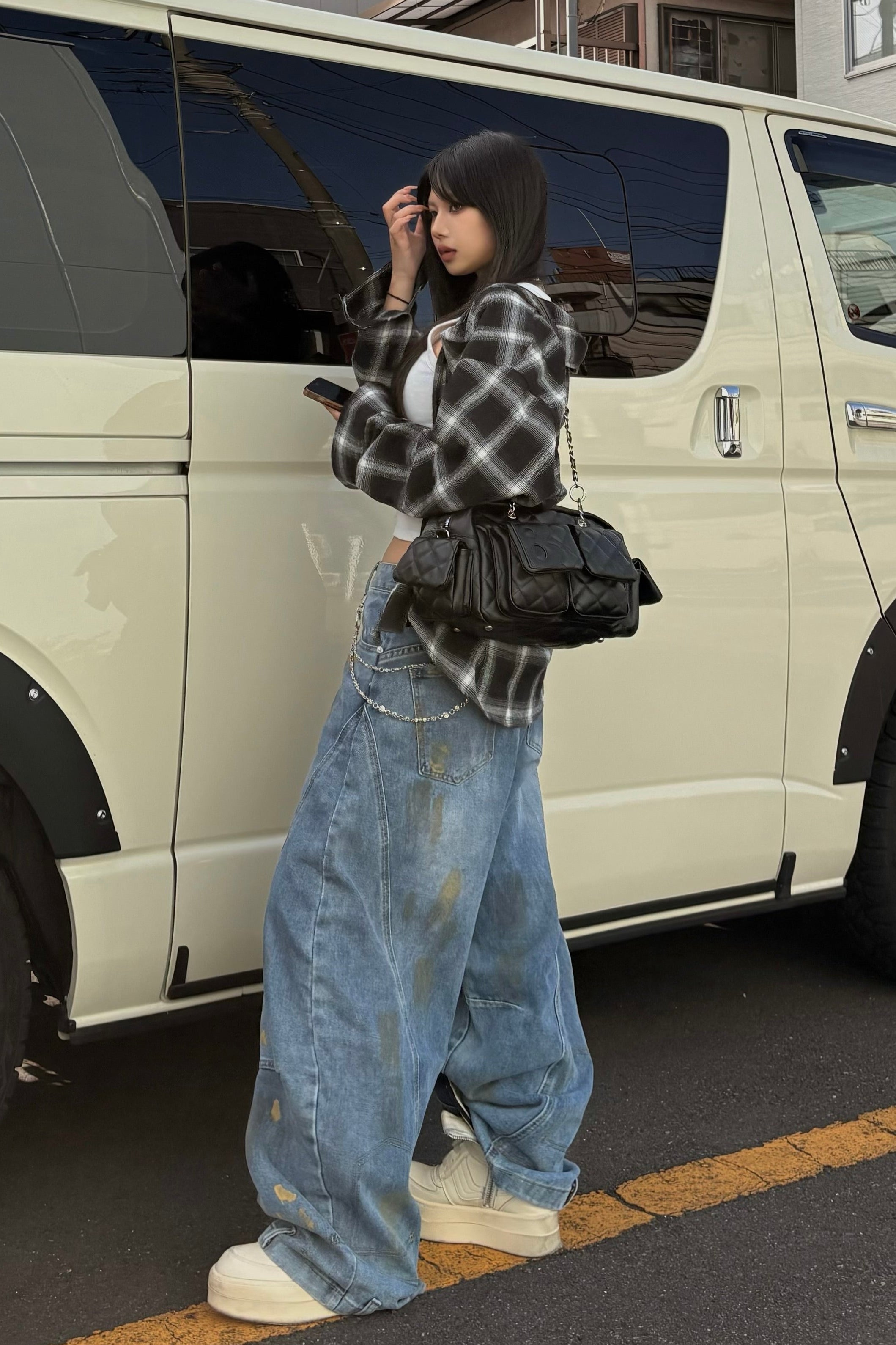 ヴィンテージデザインデニムパンツ NA10427