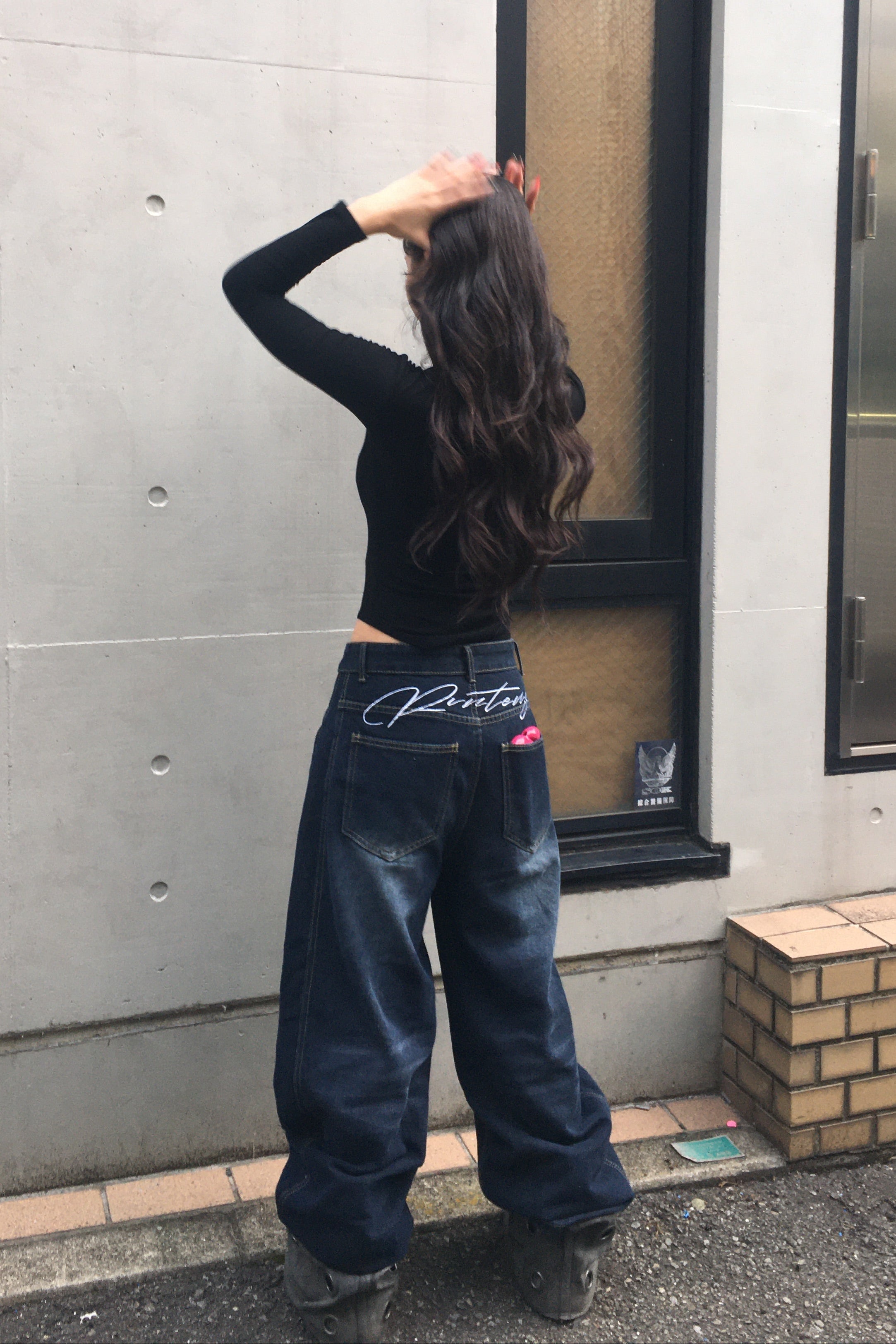 バックロゴワイドパンツ NA10743