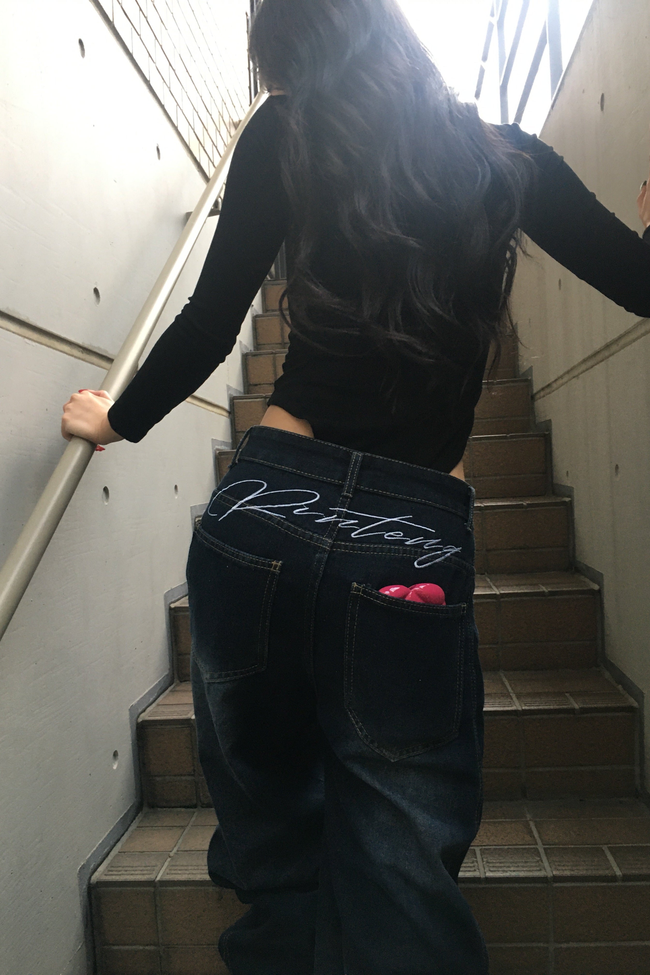 バックロゴワイドパンツ NA10743