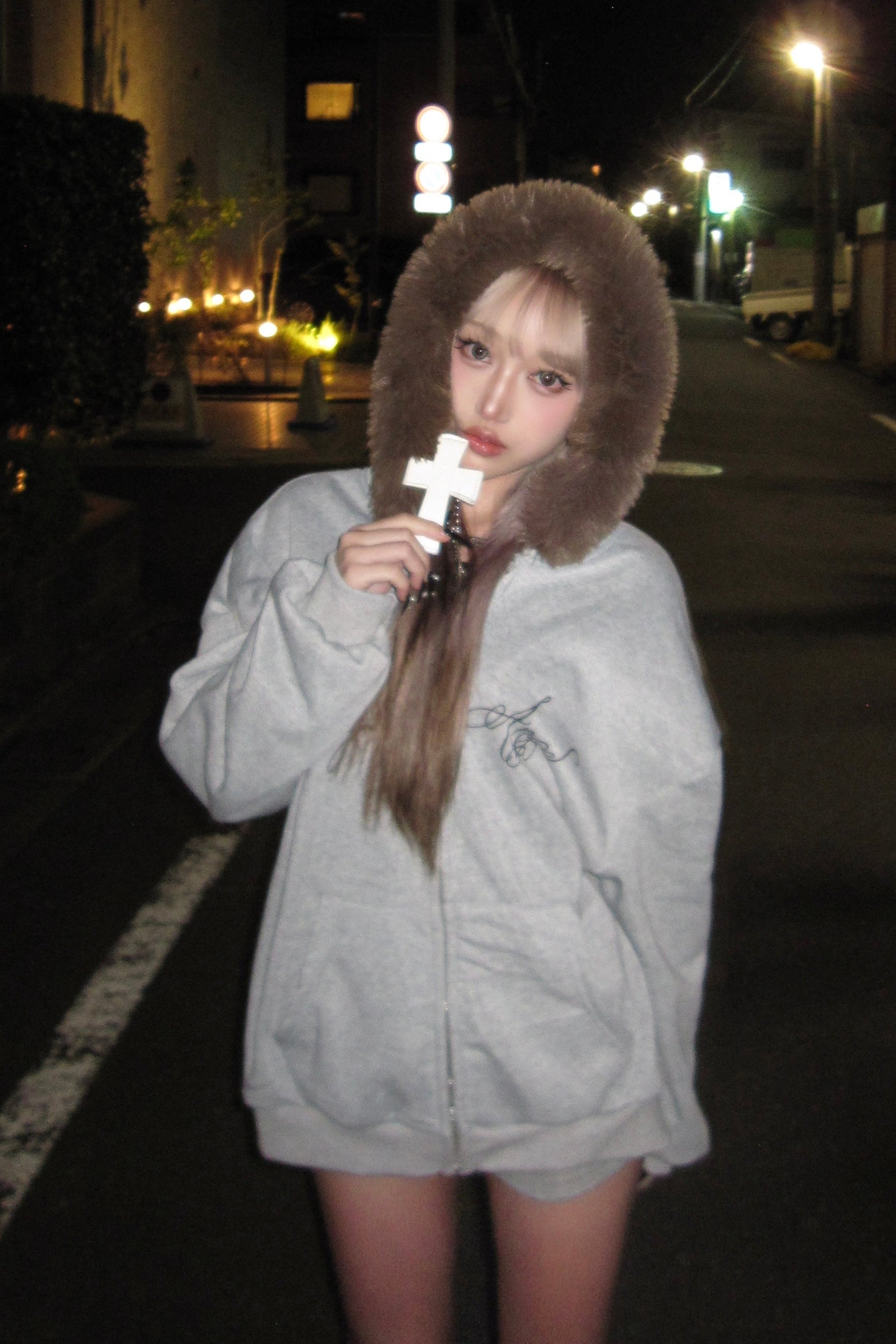 レタリングファーパーカー NA10089