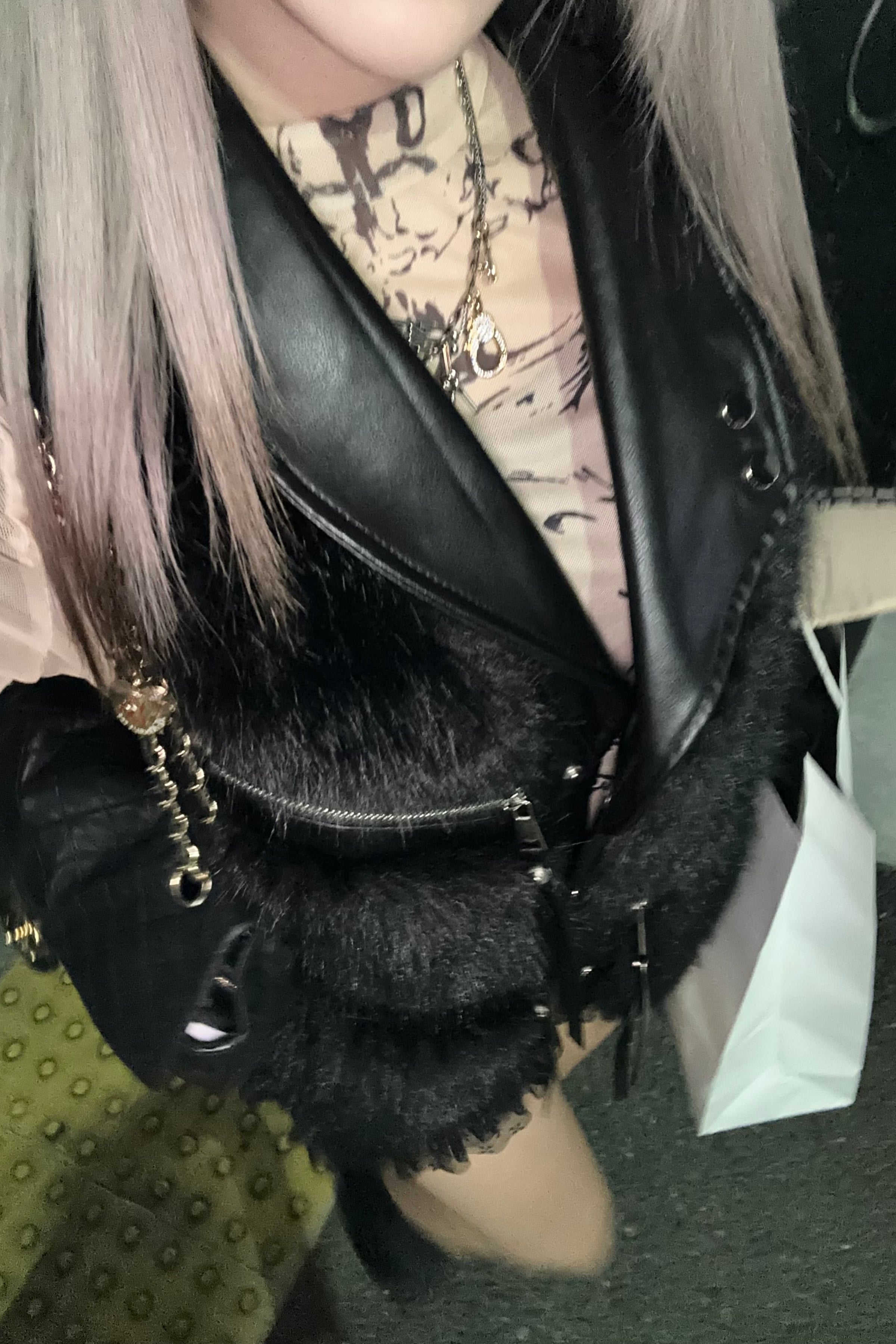 フェイクファーベスト NA10186