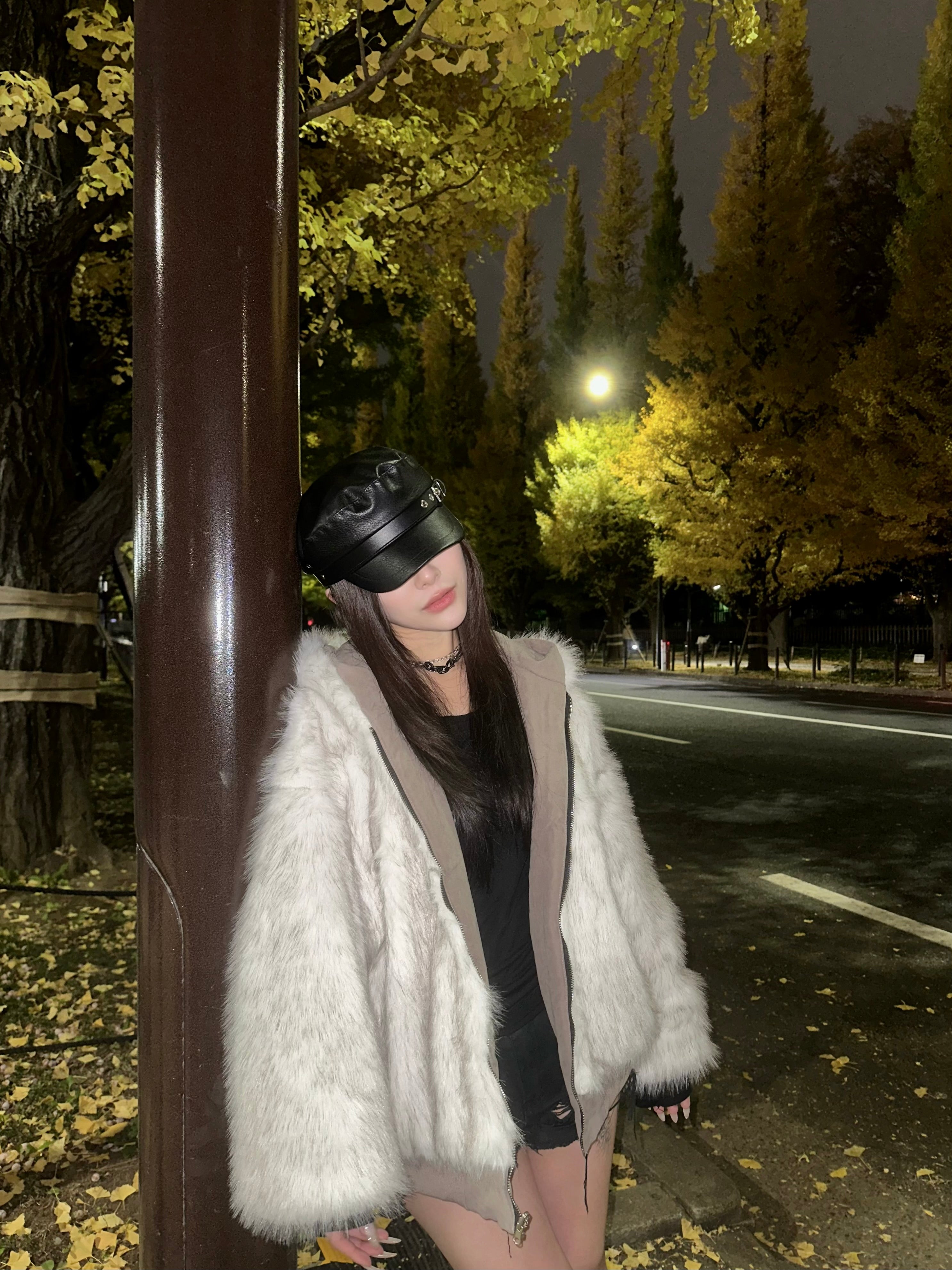 リバーシブルファーアウター NA10205