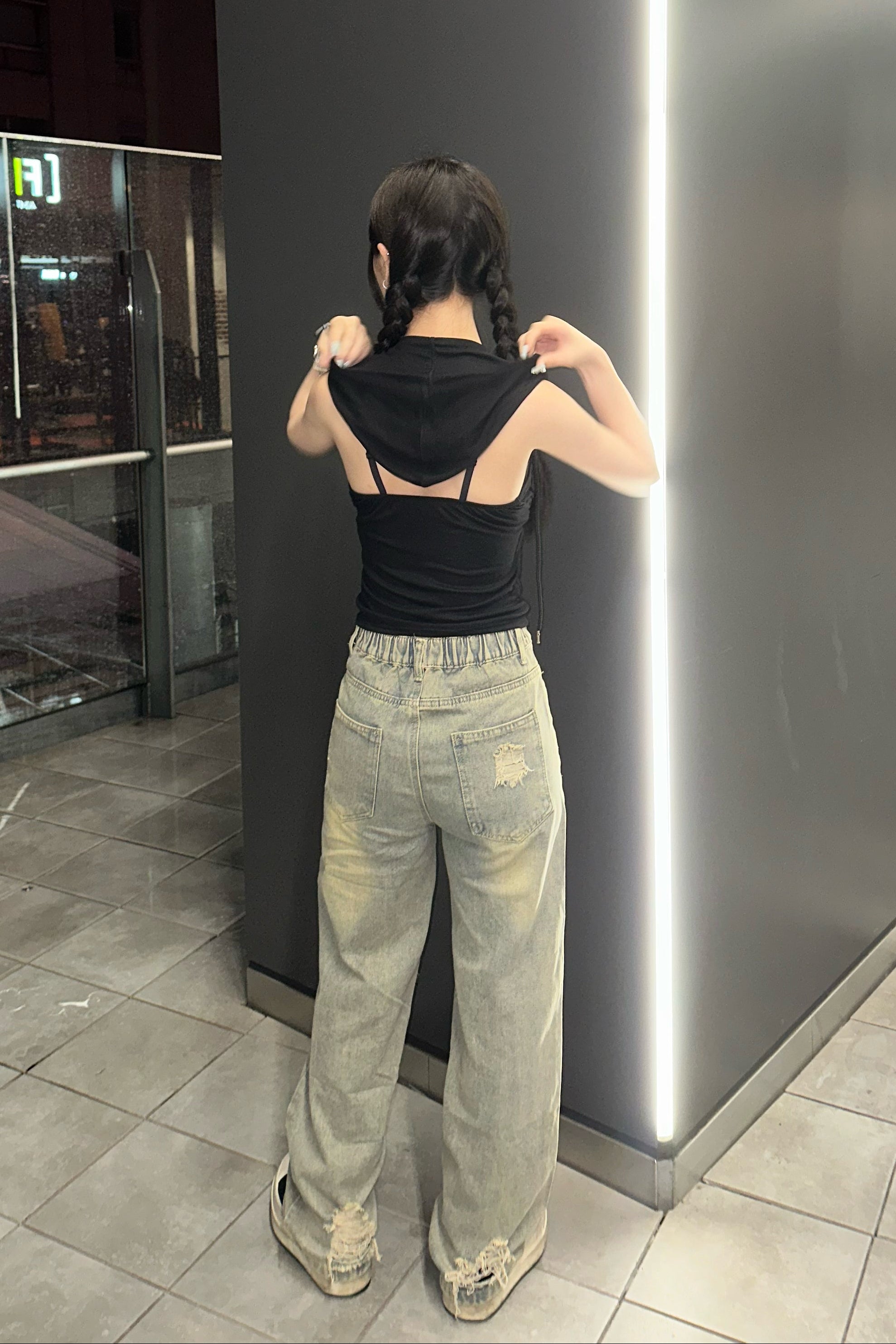 ヘビーダメージストレートパンツ NA10804