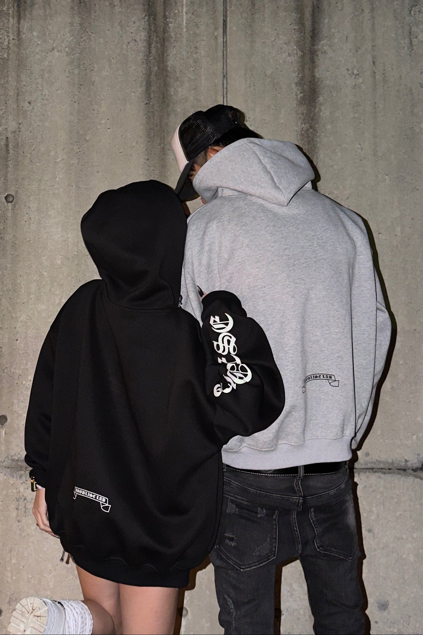 オールドレタリングデザインフーディ NA10037