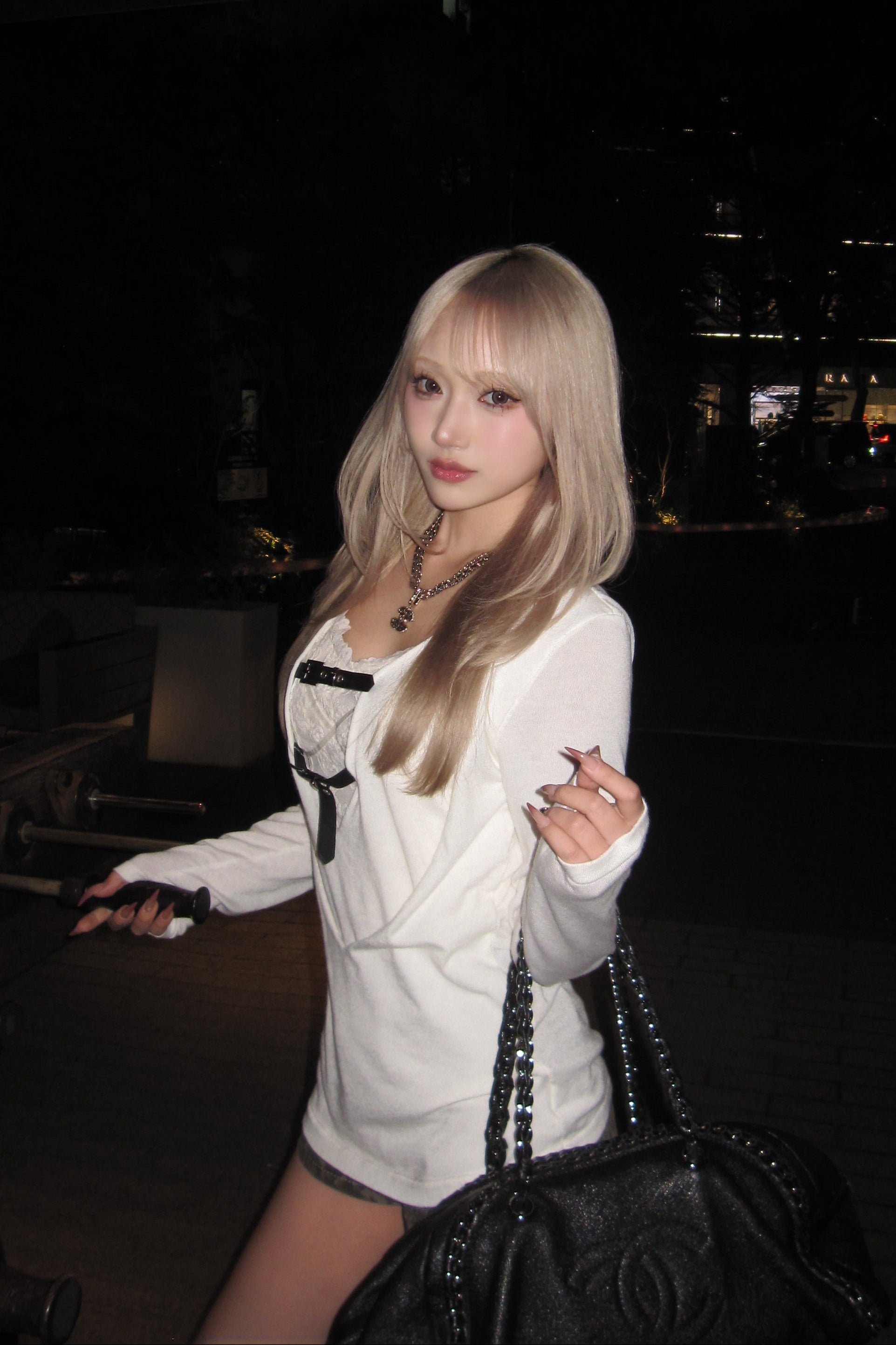 ベルトレイヤードシアートップス NA10408