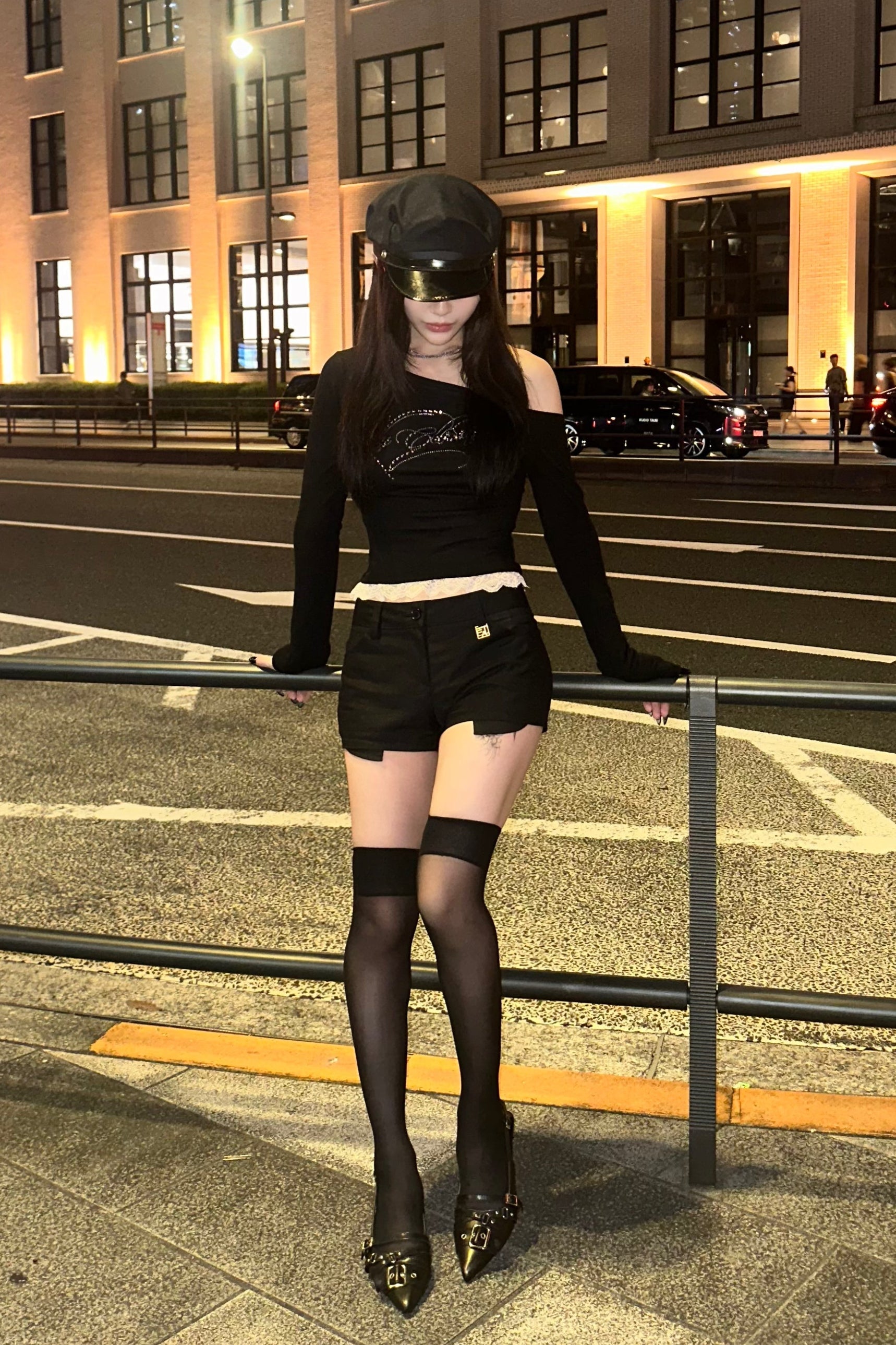 ビジューレースワンショルダー NA10012
