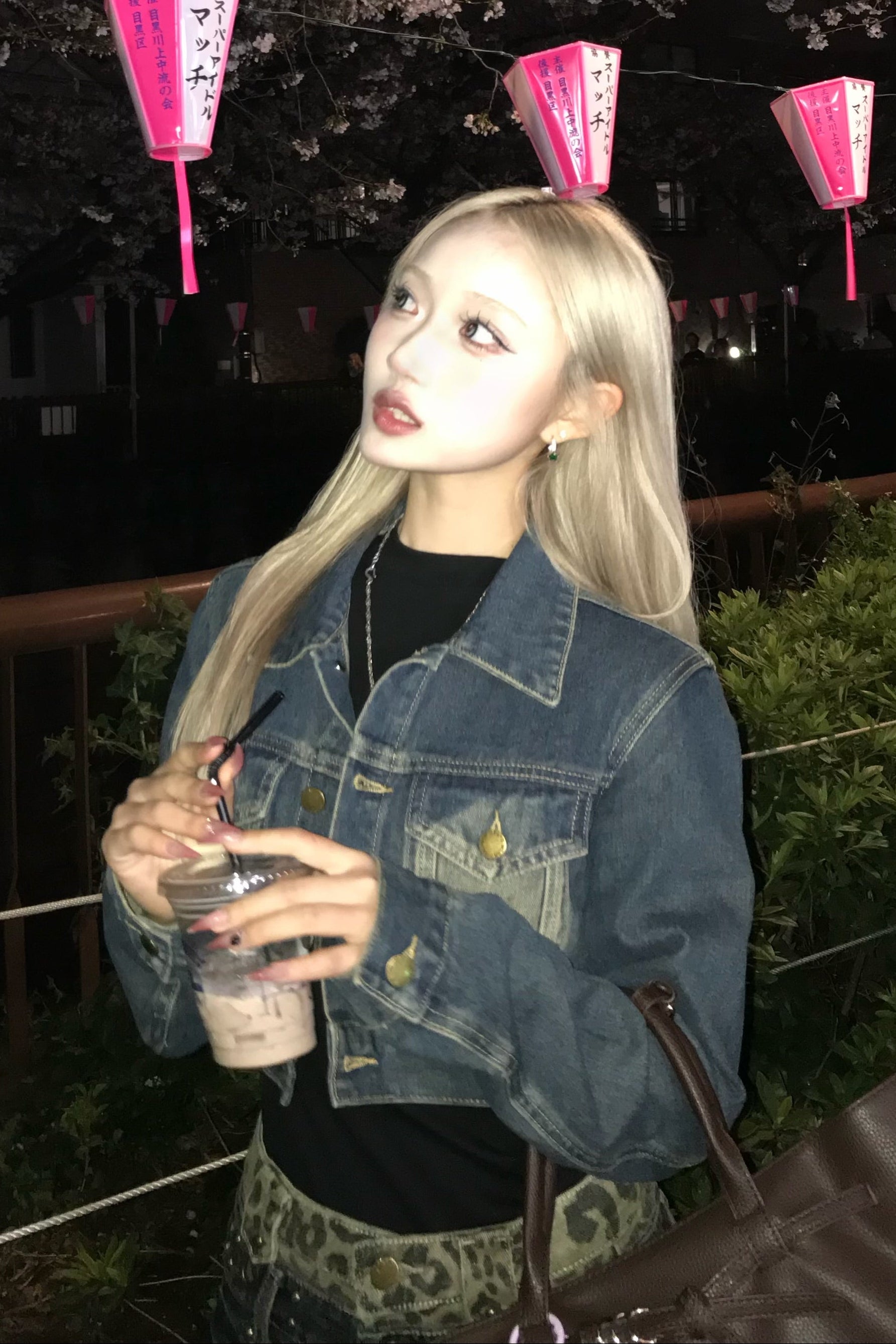 レオパードレイヤードデニムパンツ NA10405