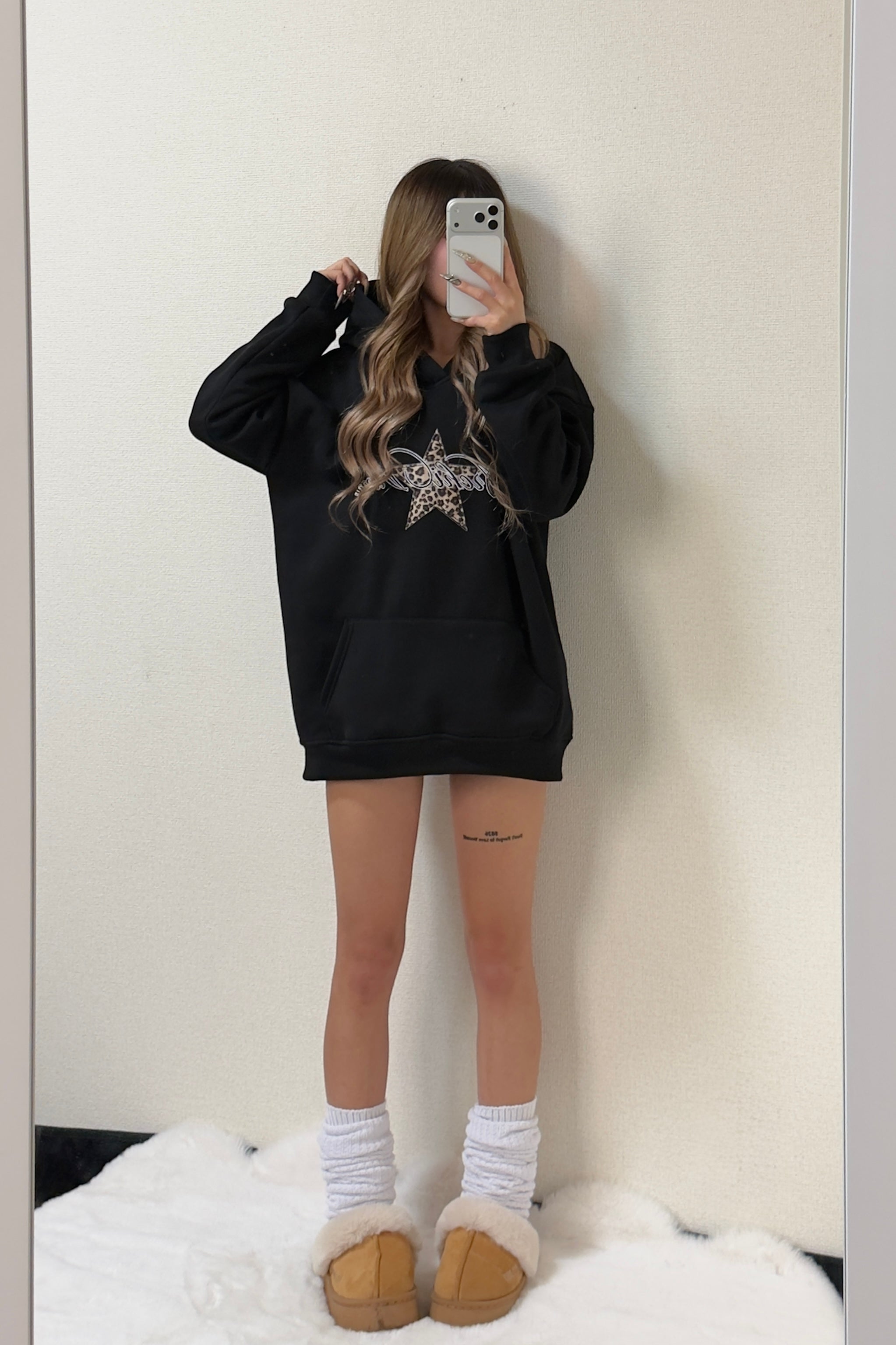 レオパードスターフーディ NA10036