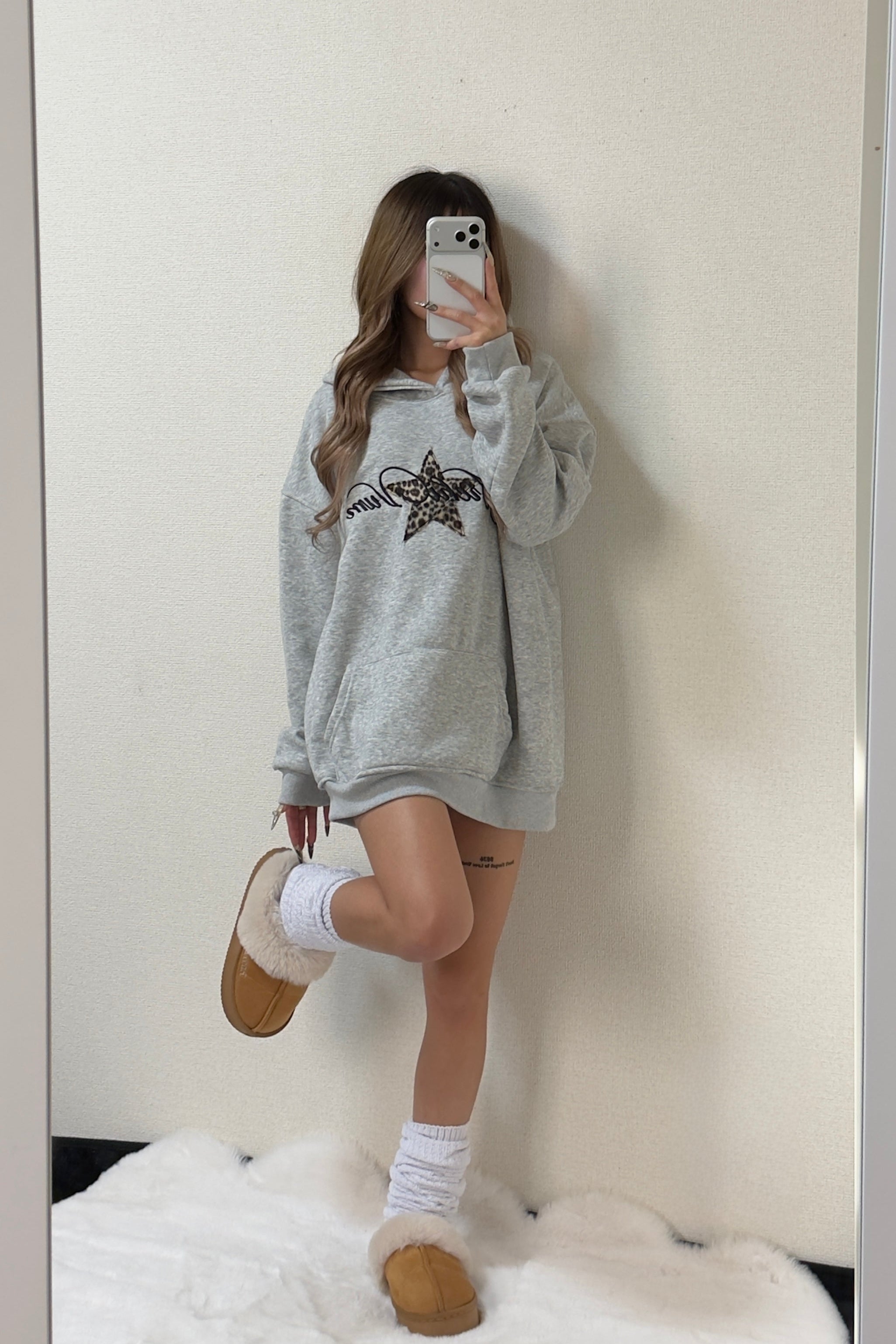 レオパードスターフーディ NA10036