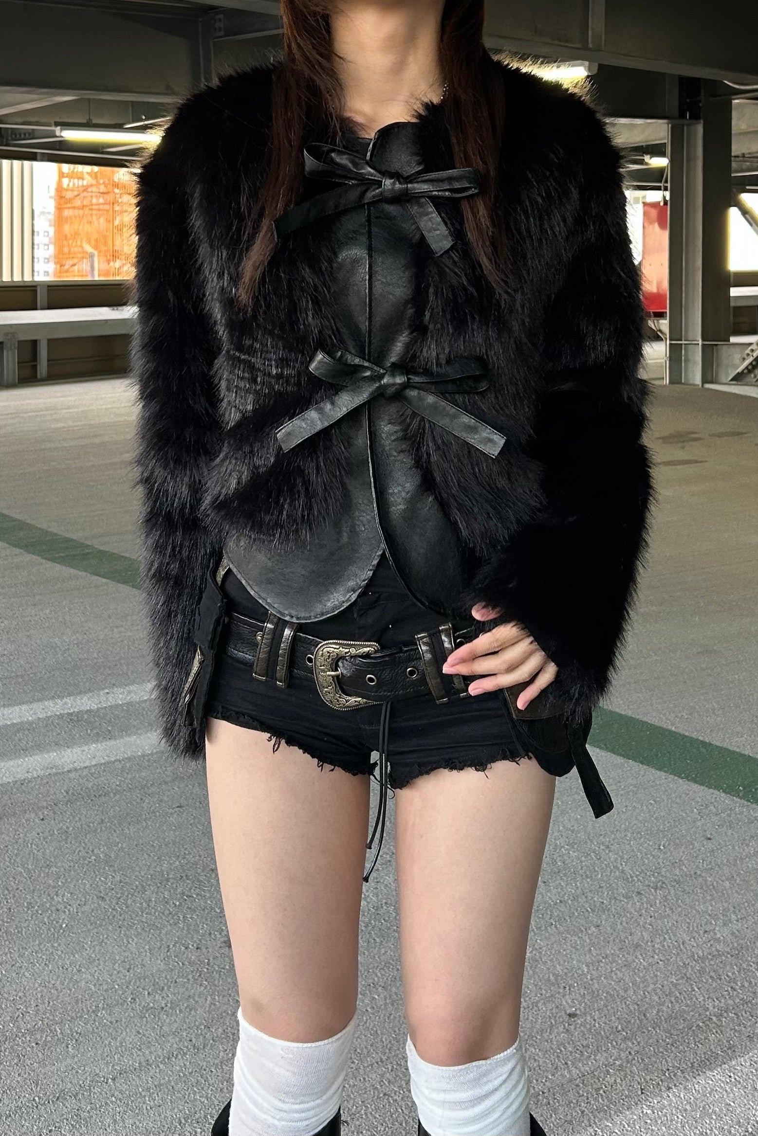 ショート丈ファージャケット NA10333