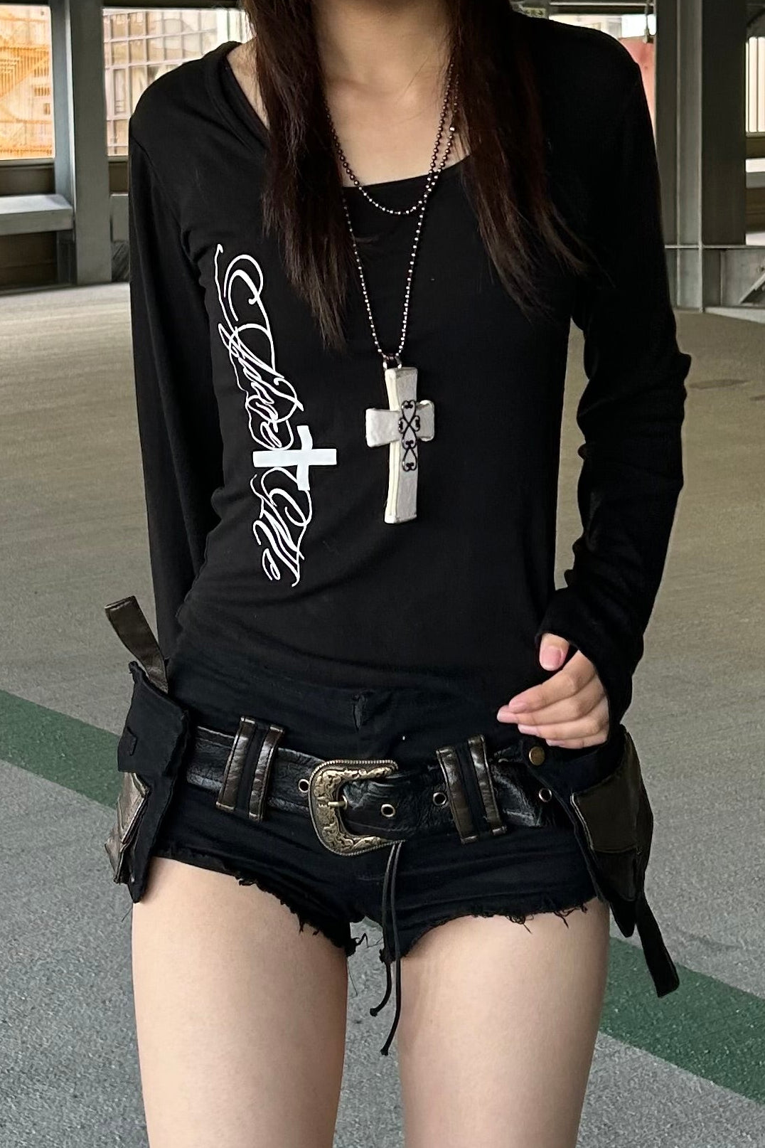 バックロゴプリントトップス NA10337