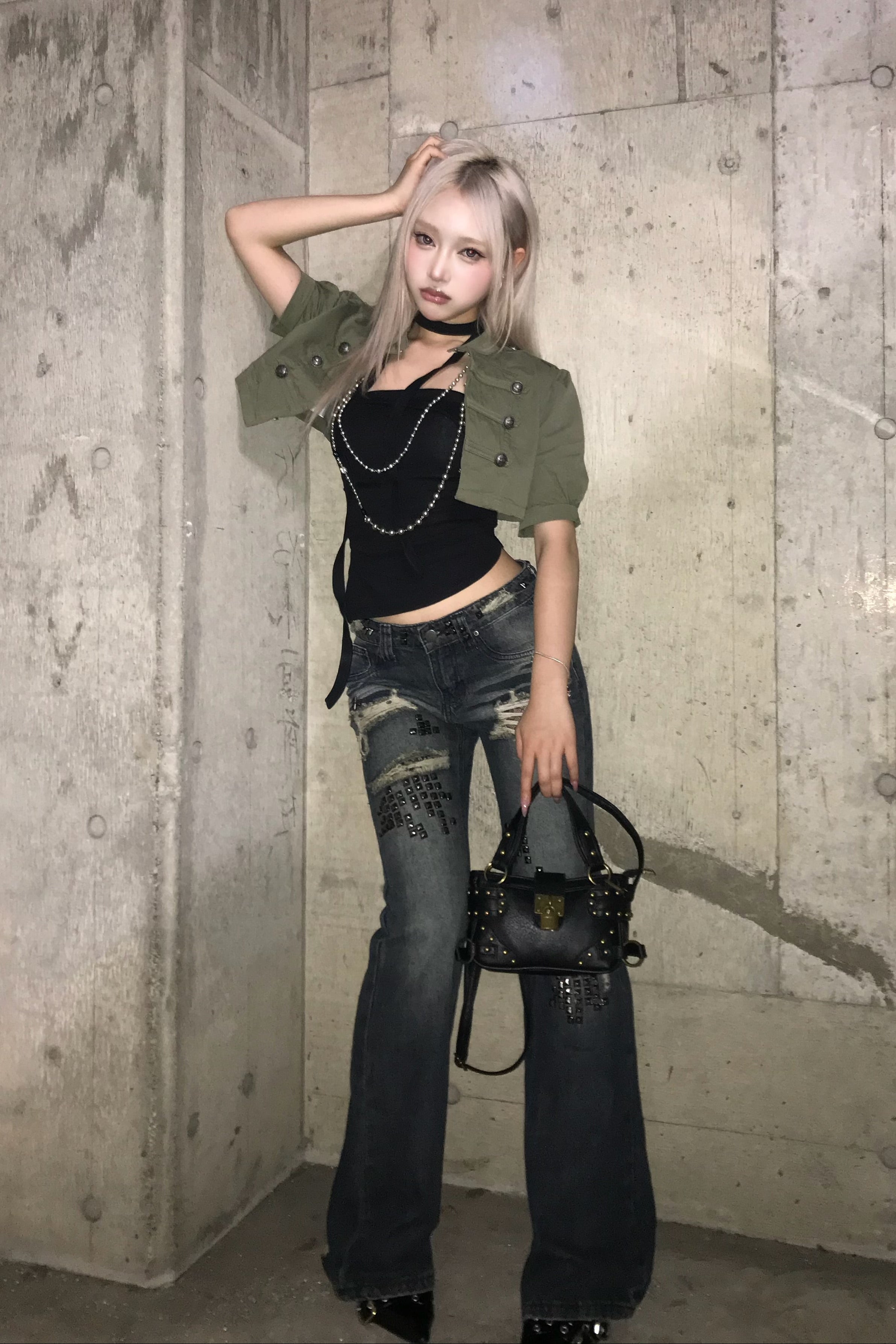 ダメージグランジデニム NA10859