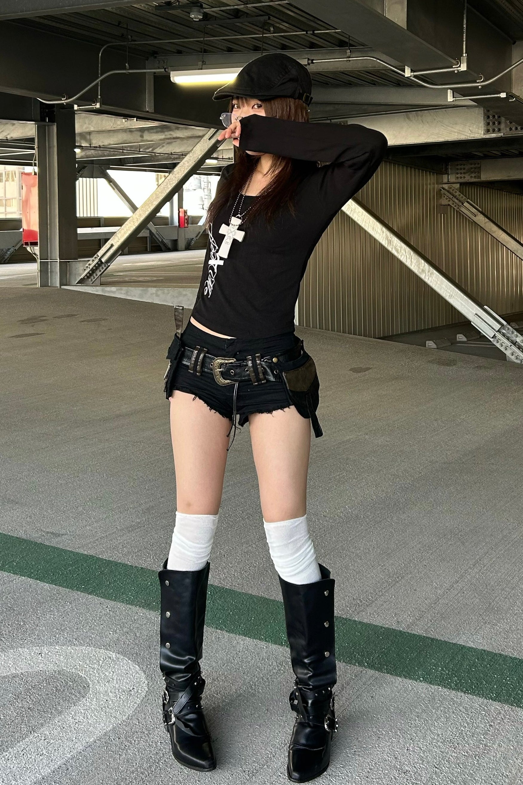 バックロゴプリントトップス NA10337