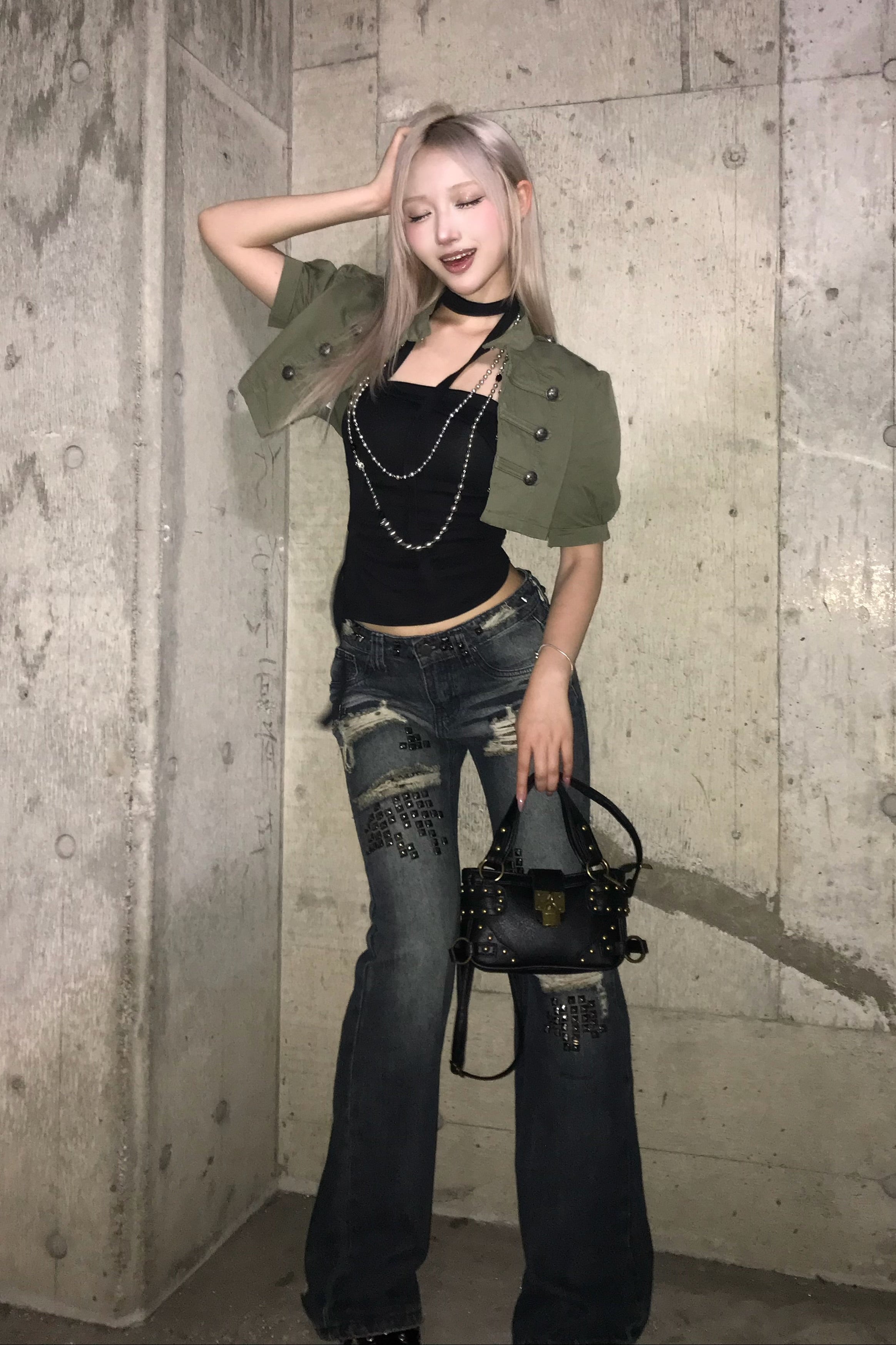 ダメージグランジデニム NA10859