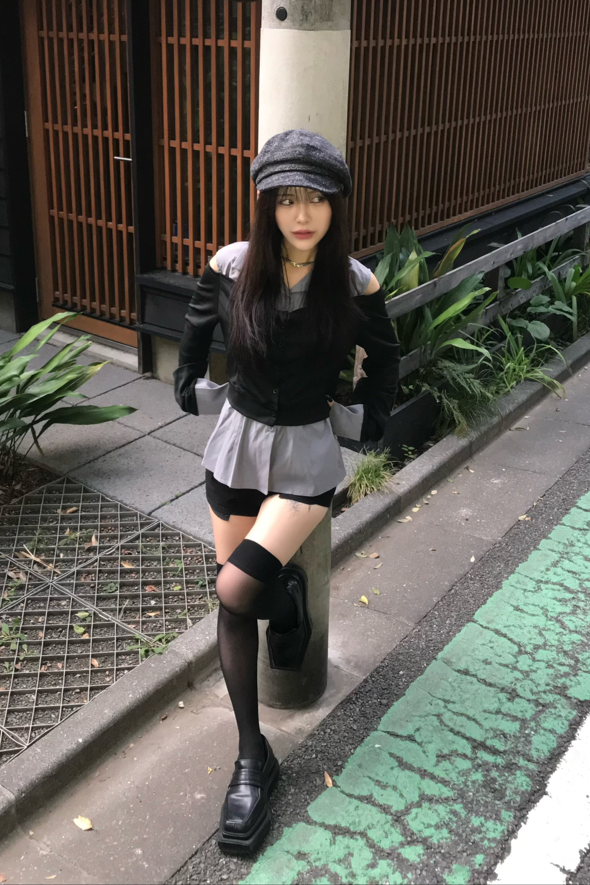 ショルダーカットレイヤードシャツ NA10017