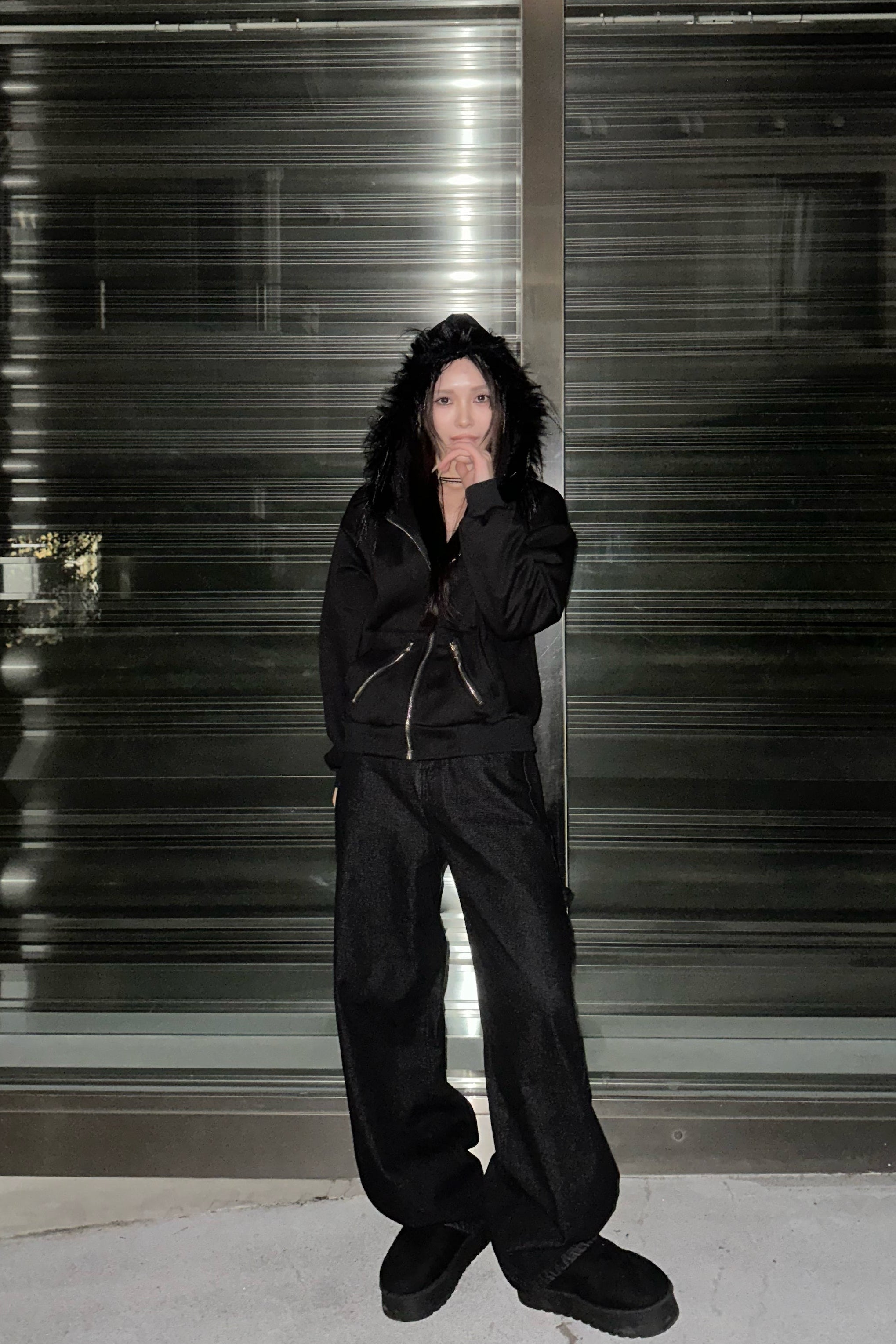 ビッグファーフードジップパーカー NA10194