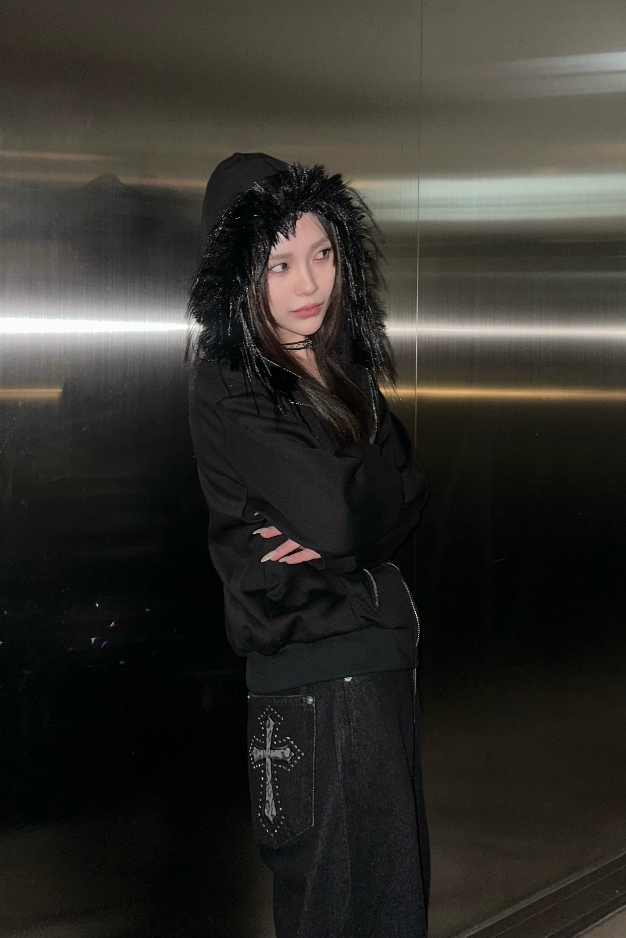 ビッグファーフードジップパーカー NA10194