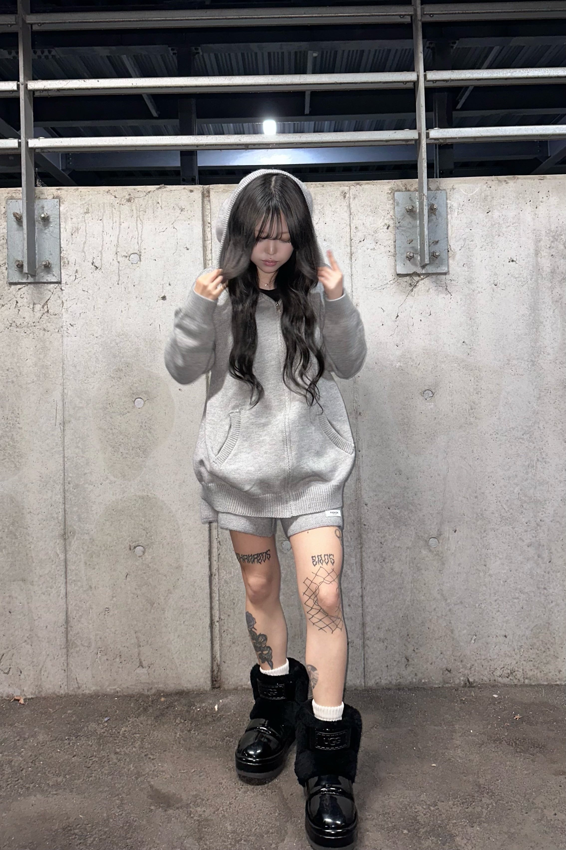 ニットフーディセットアップ NA10229