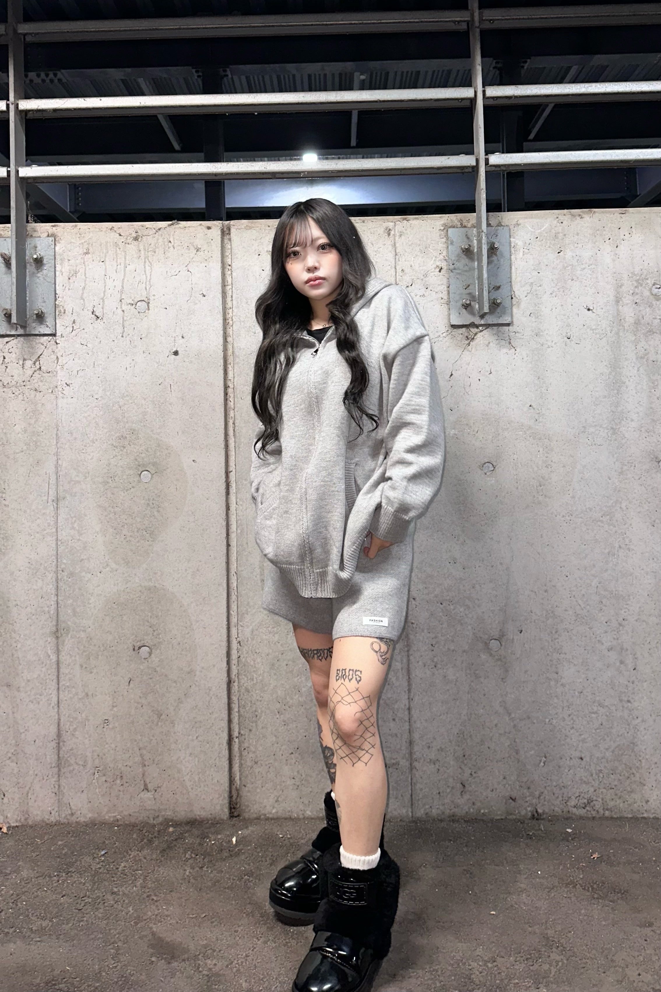 ニットフーディセットアップ NA10229