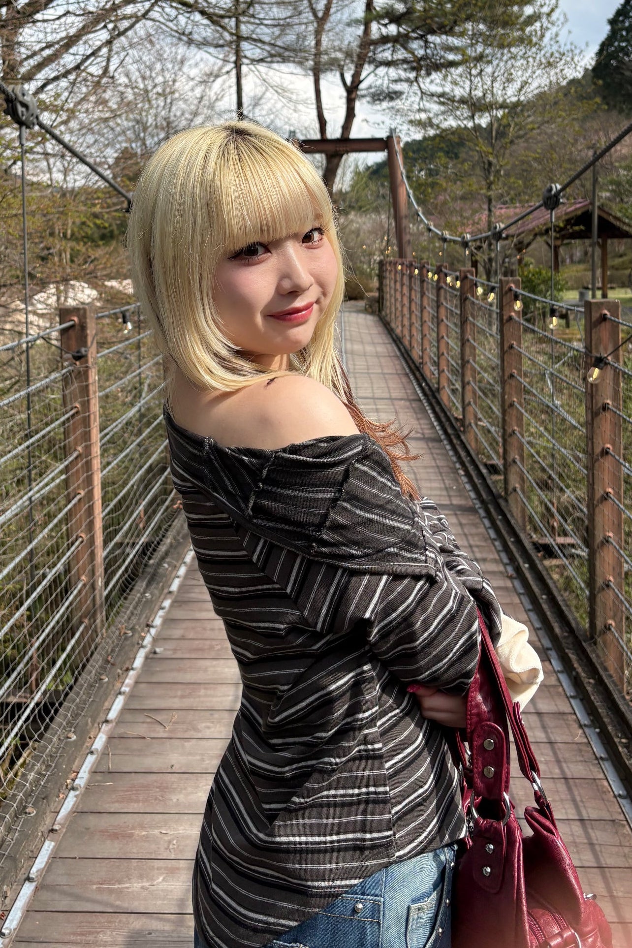 オフショルボーダートップス NA10467