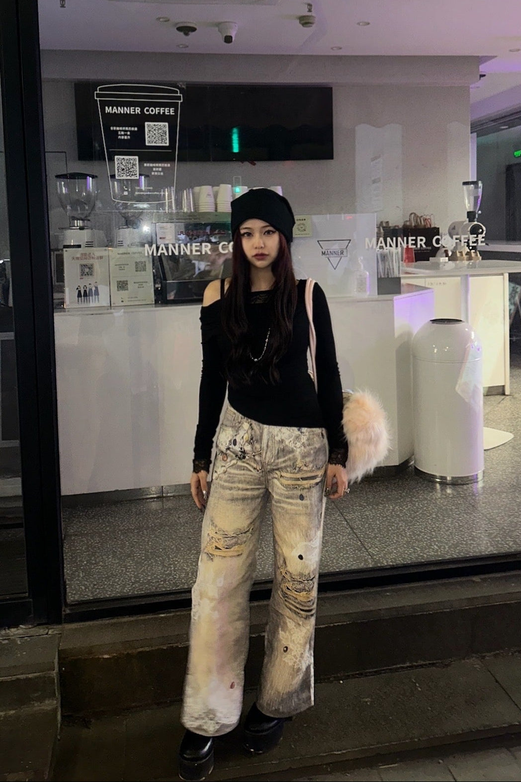 ビンテージデザインクラッシュデニム NA10168